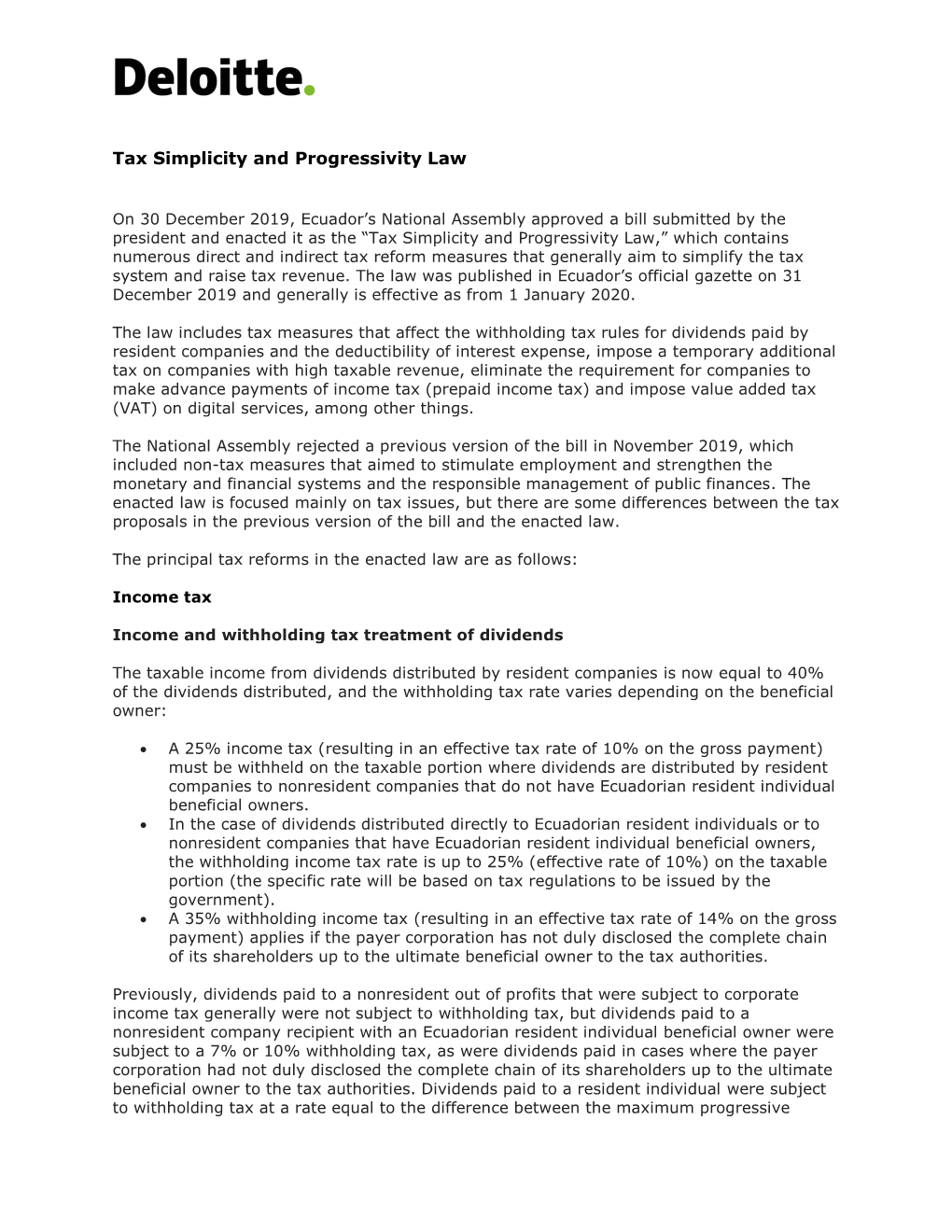 Tax Simplicity and Progressivity Law