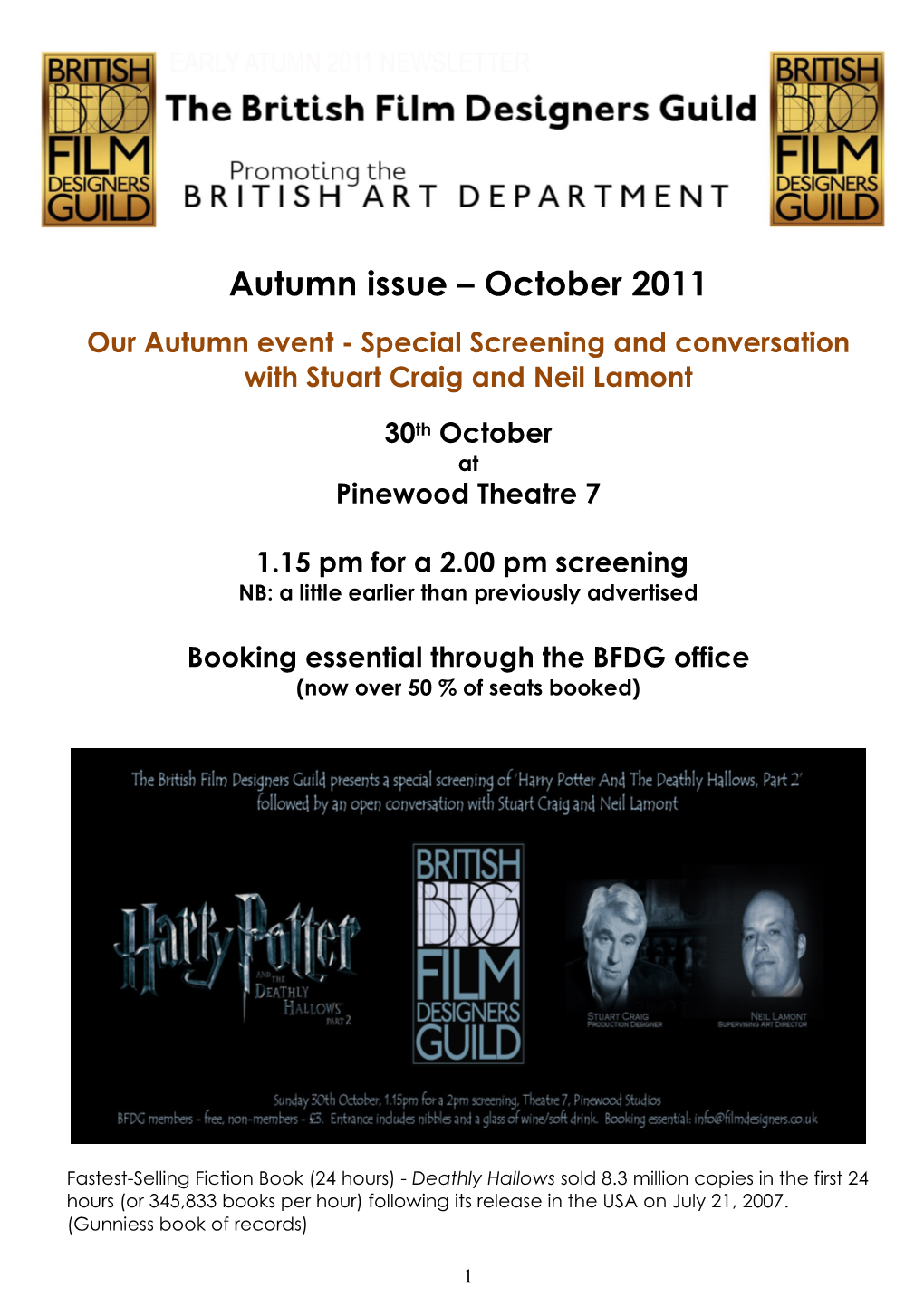 Early Autumn 2011 Newsletter(2)