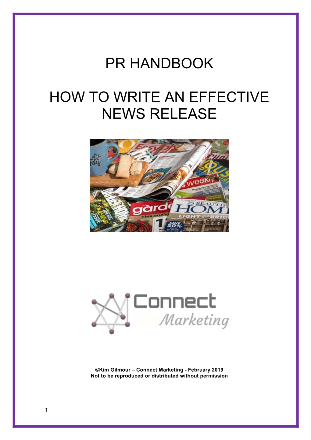 Pr Handbook How to Write an Effective News Release