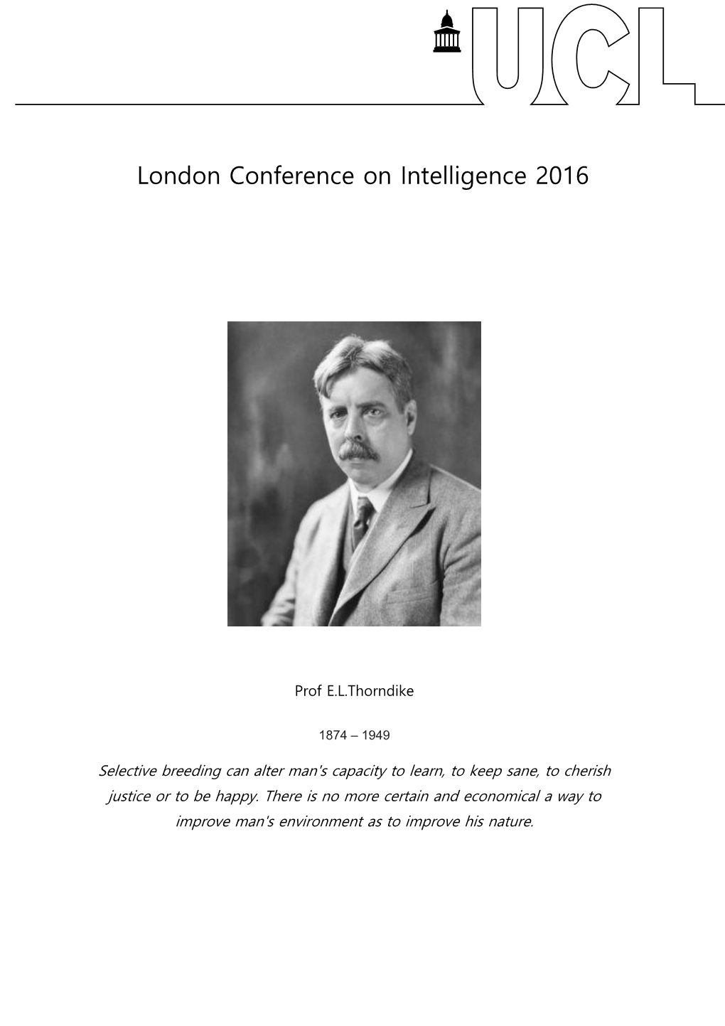 London Conference on Intelligence 2016