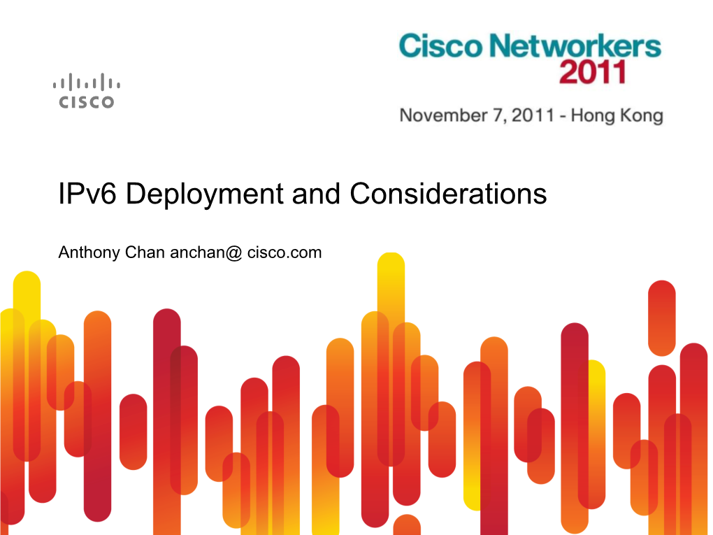 Ipv6 Deployment and Considerations