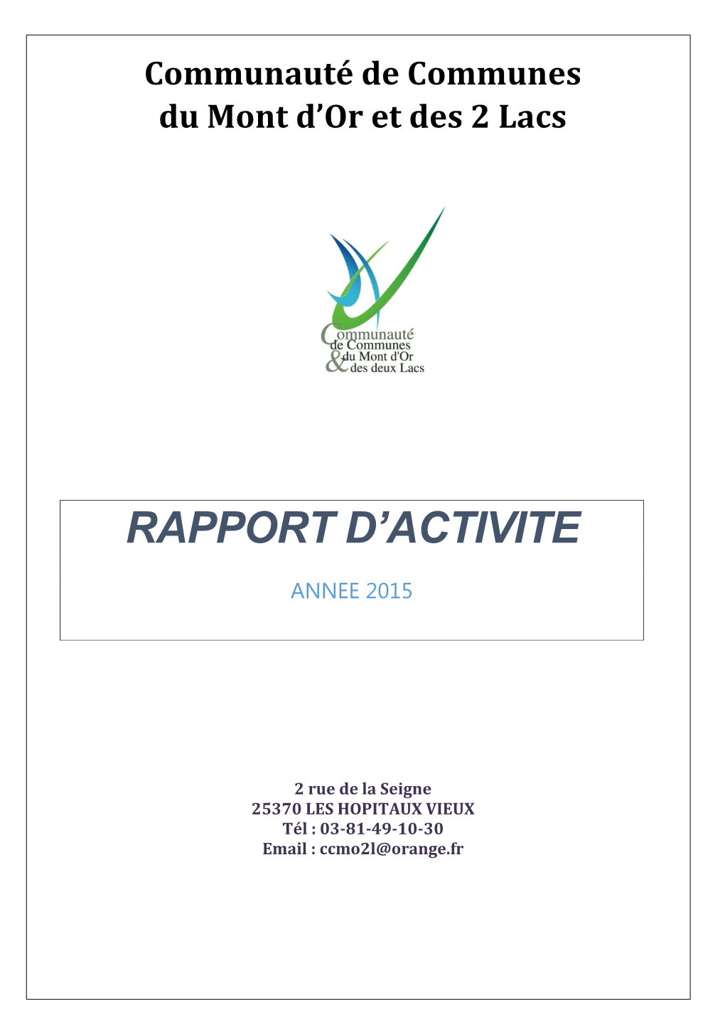 Rapport D'activite