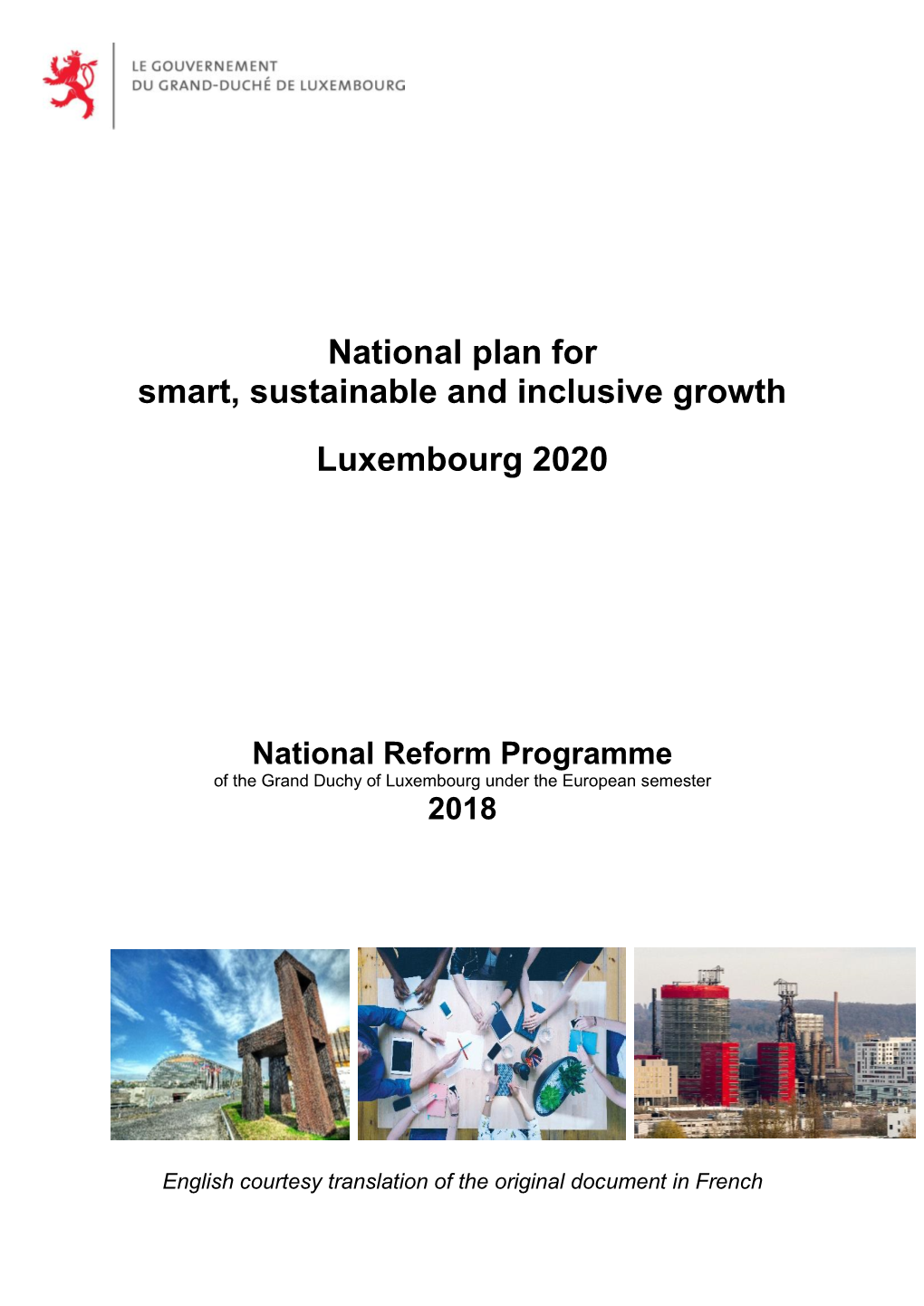 National Plan for Smart, Sustainable and Inclusive Growth Luxembourg