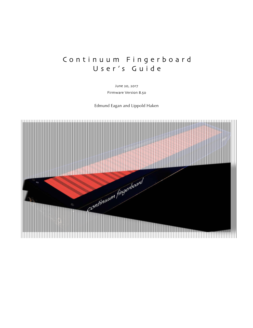 Continuum Fingerboard User's Guide