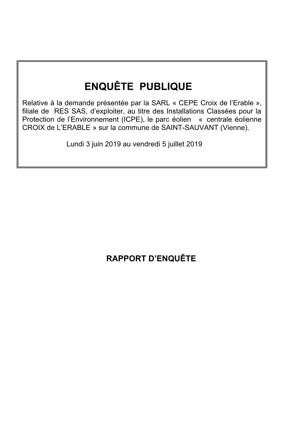 Enquête Publique