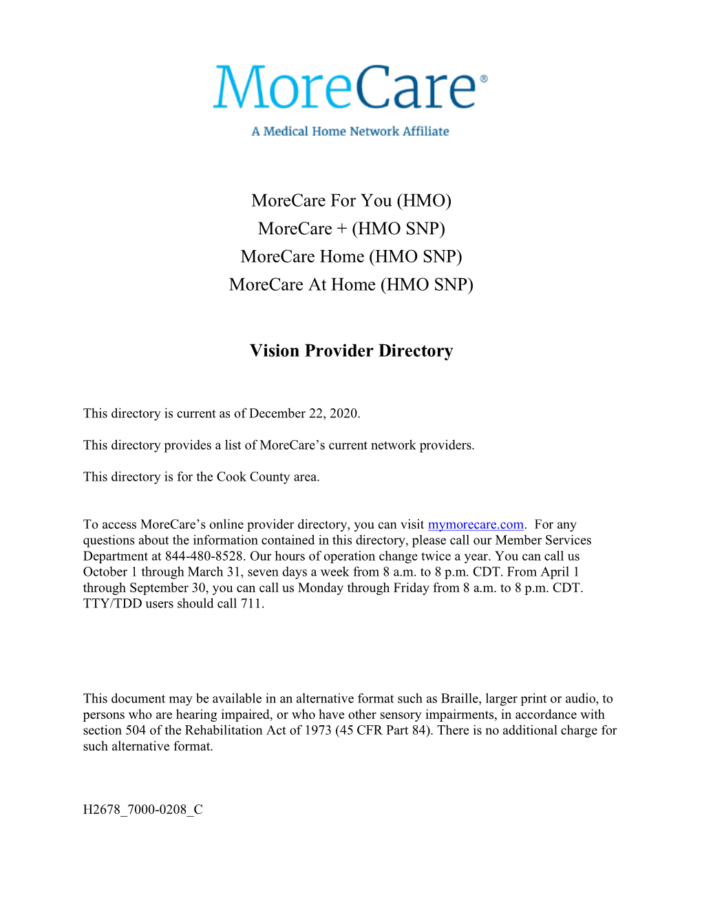 Updates for CY2020 MA and Section 1876 Cost Plan Provider Directory Model