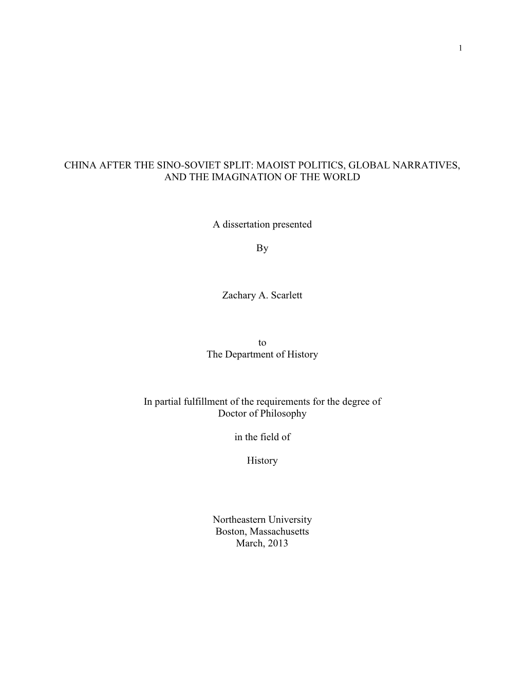 China After the Sino-Soviet Split: Maoist Politics, Global Narratives, and the Imagination of the World