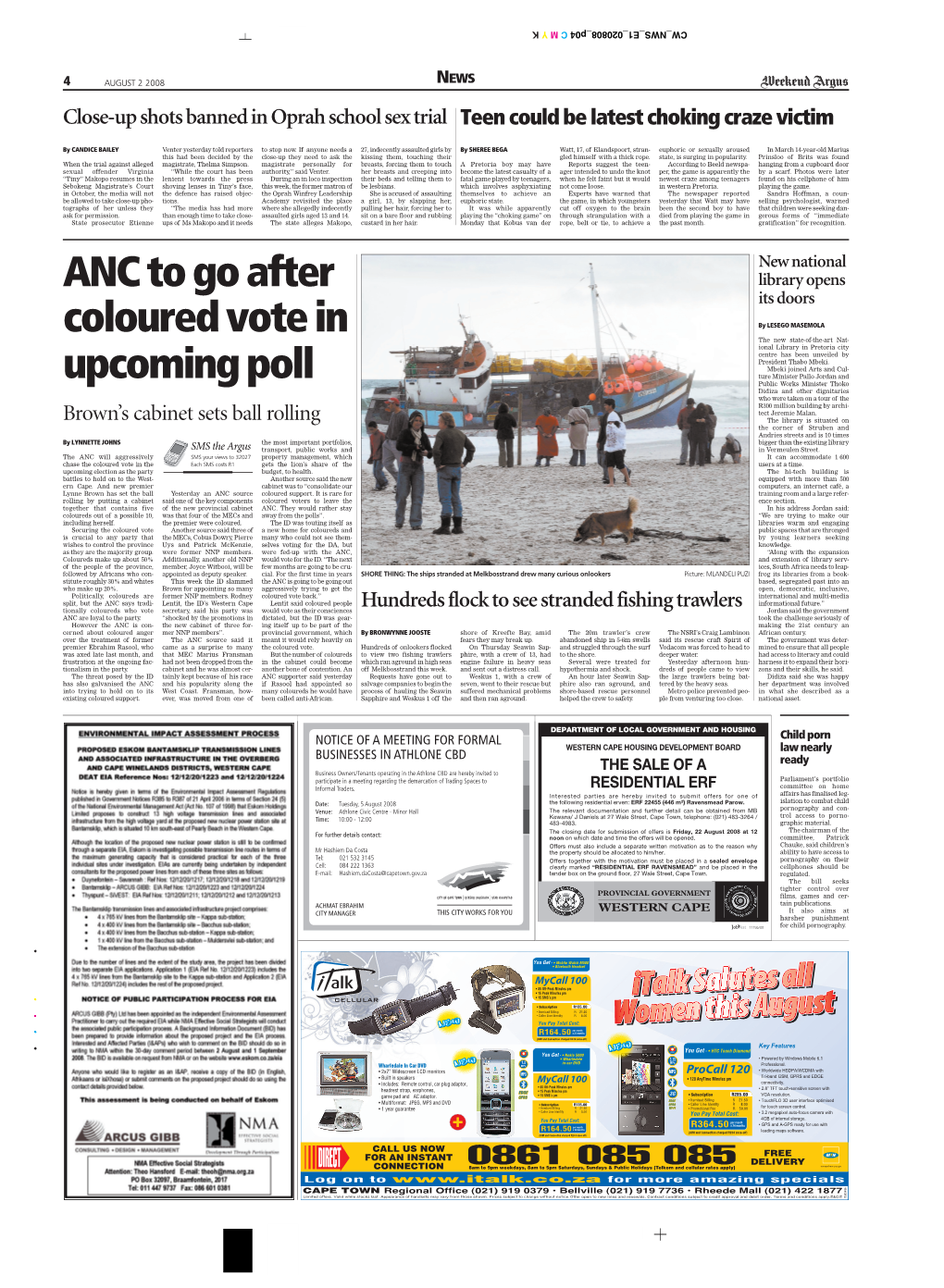 ANC to Go After Coloured Vote in Upcoming Poll