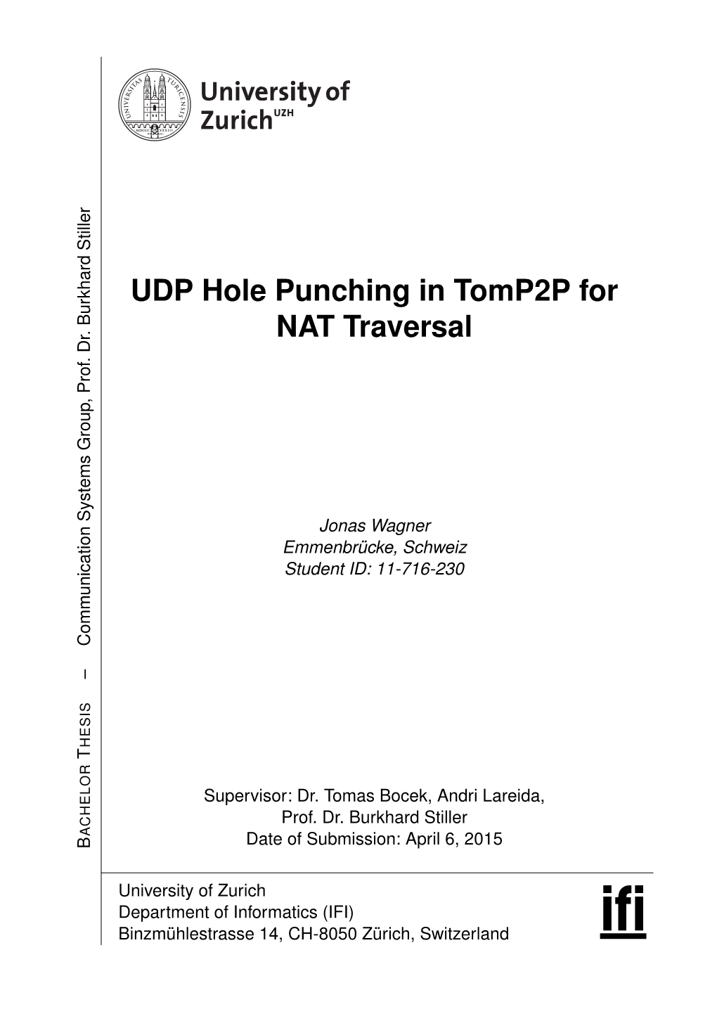 UDP Hole Punching in Tomp2p for NAT Traversal