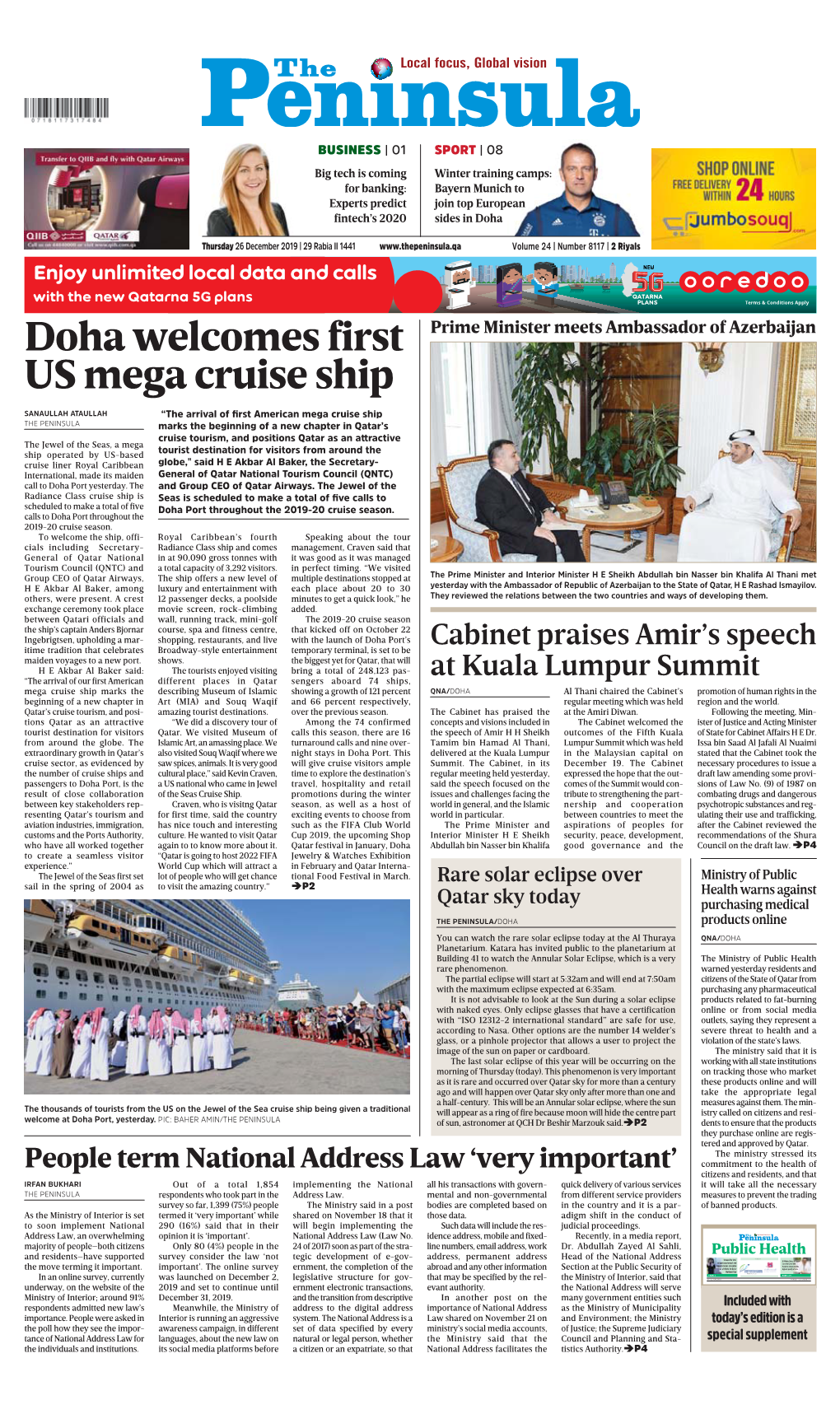 Doha Welcomes First US Mega Cruise Ship