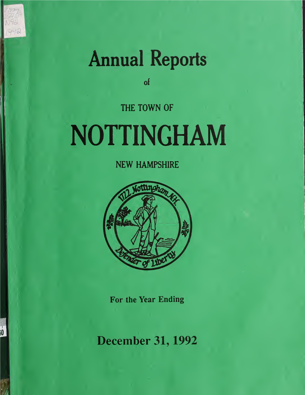 Annual Report of the Town of Nottingham, New Hampshire