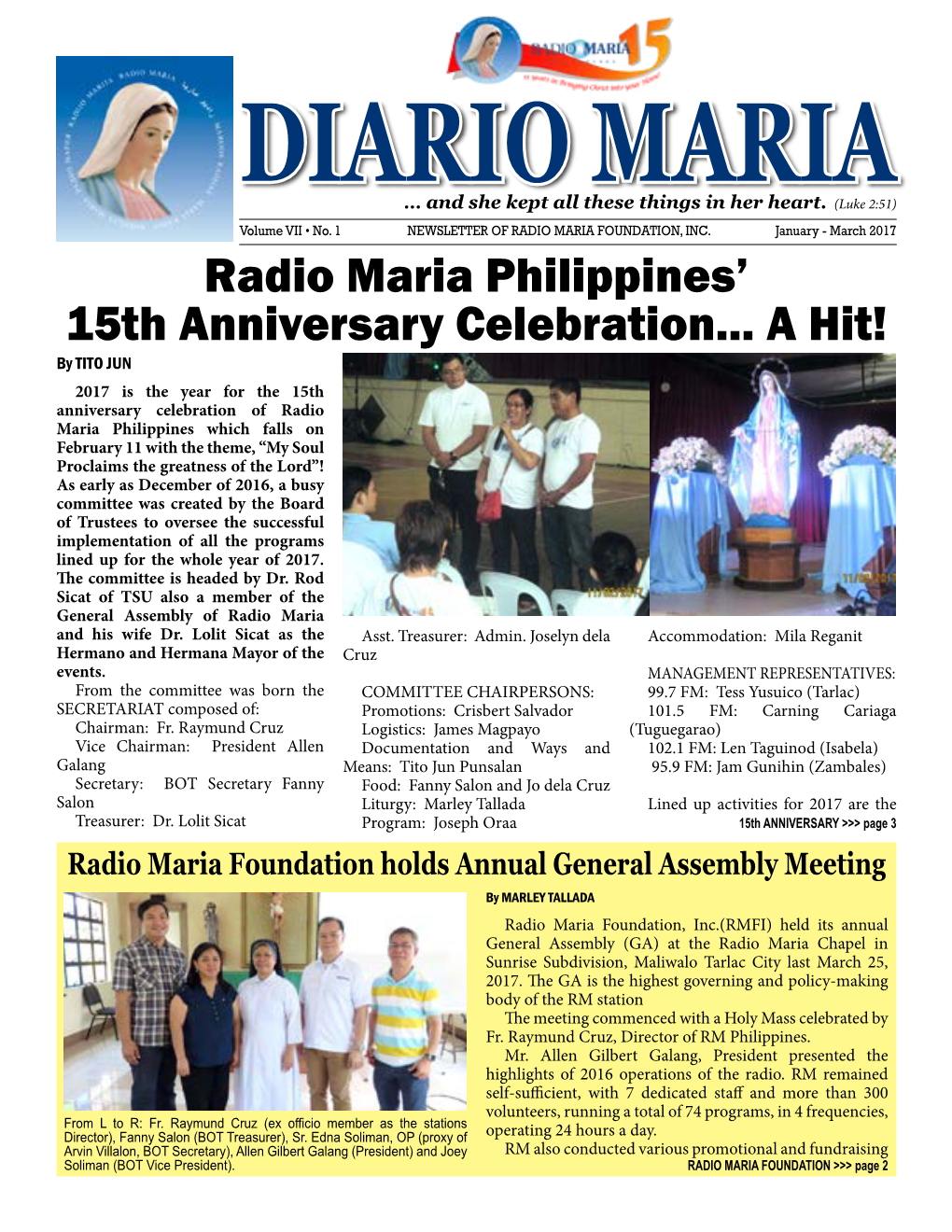 Radio Maria Philippines' 15Th Anniversary Celebration... a Hit!