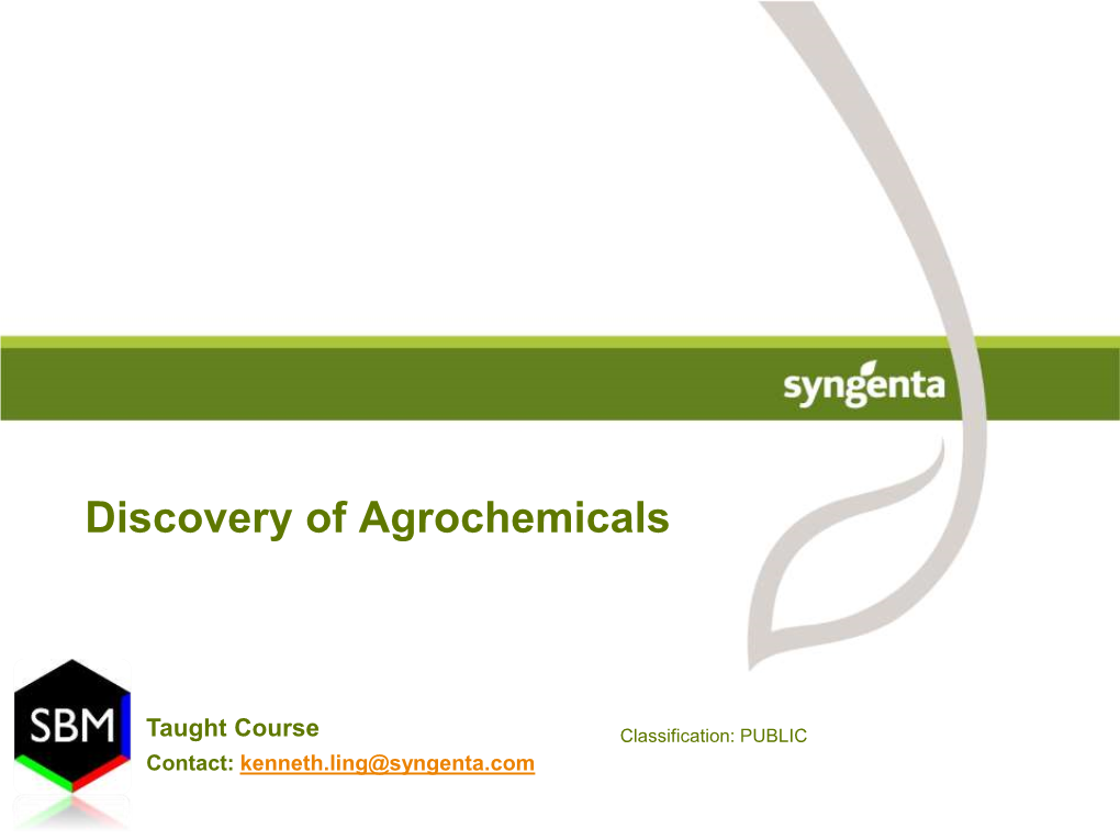 Introduction to Agrochemicals and Modern Agronomy