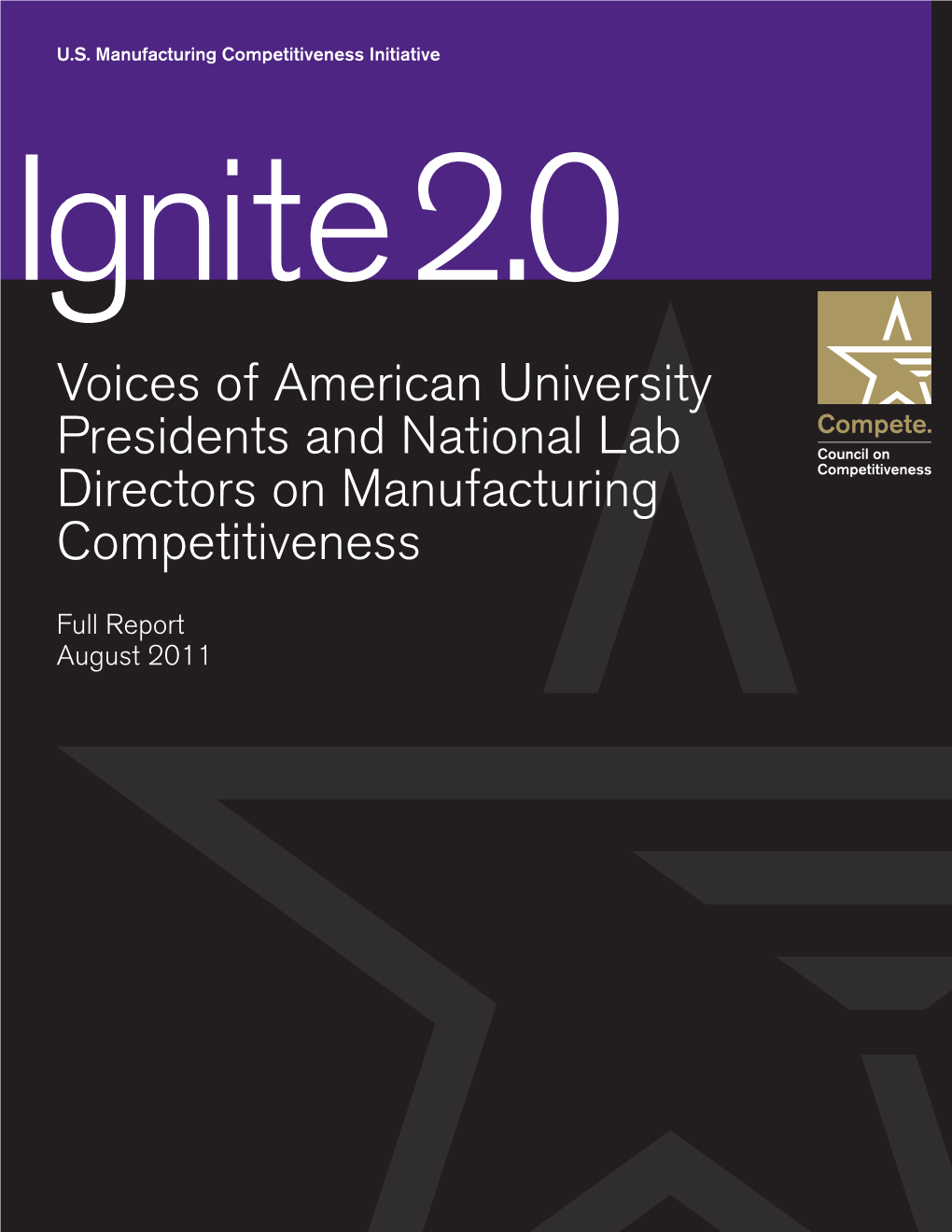 Voices of American University Presidents and National Lab Directors on Manufacturing Competitiveness