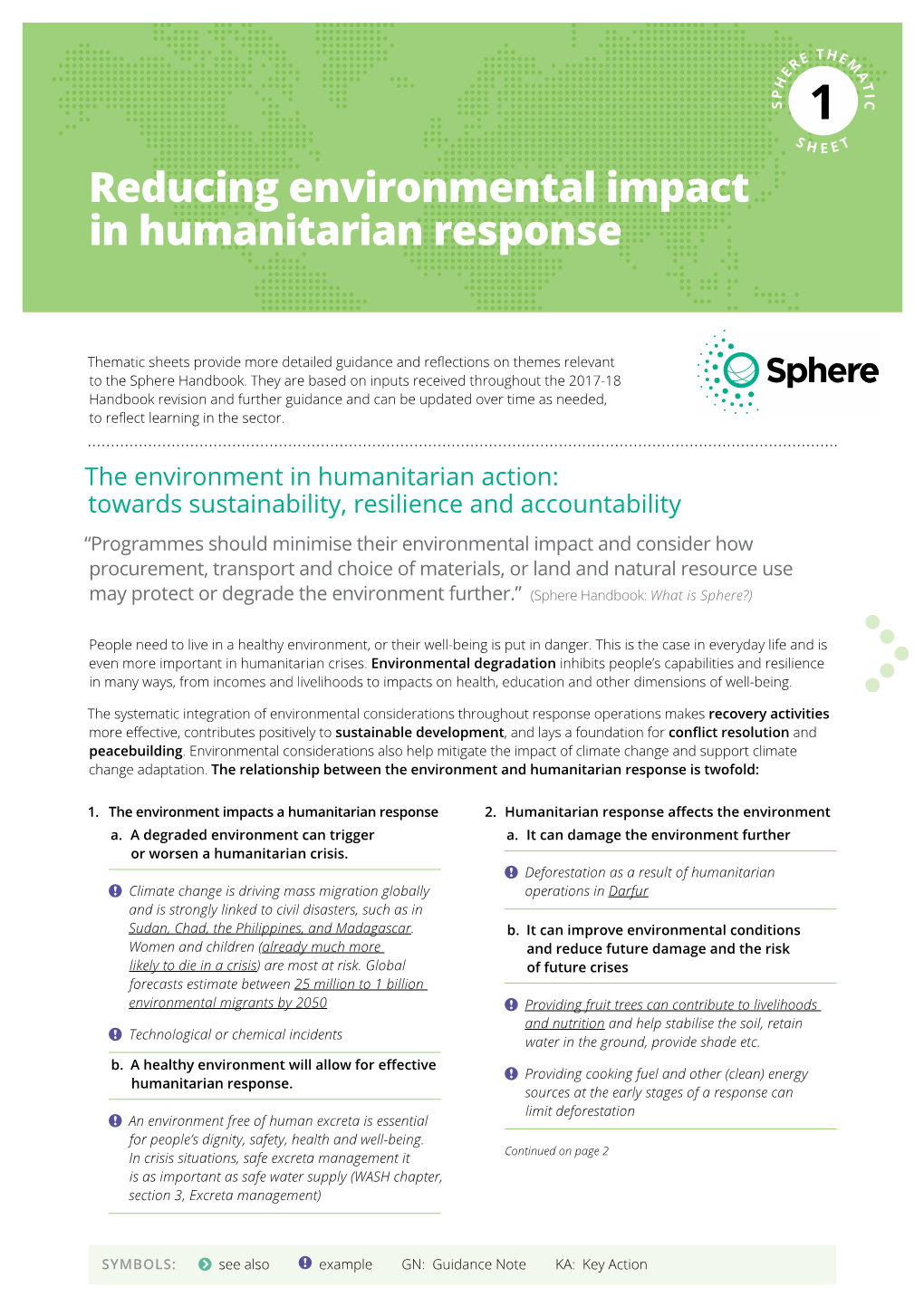 Reducing Environmental Impact in Humanitarian Response