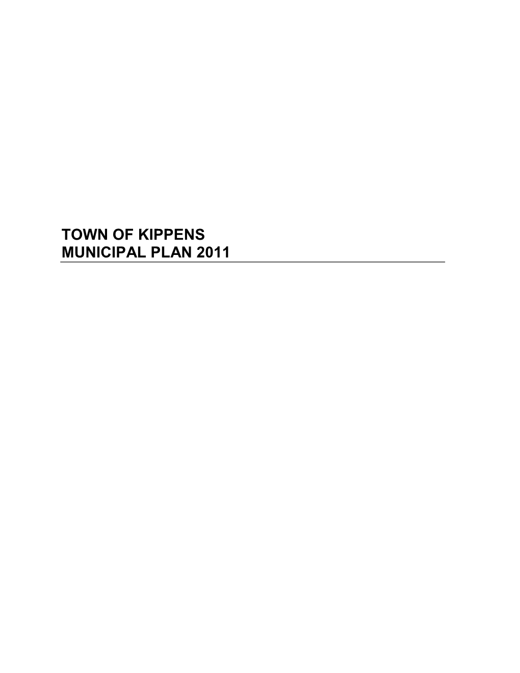 Kippens Municipal Plan 2011