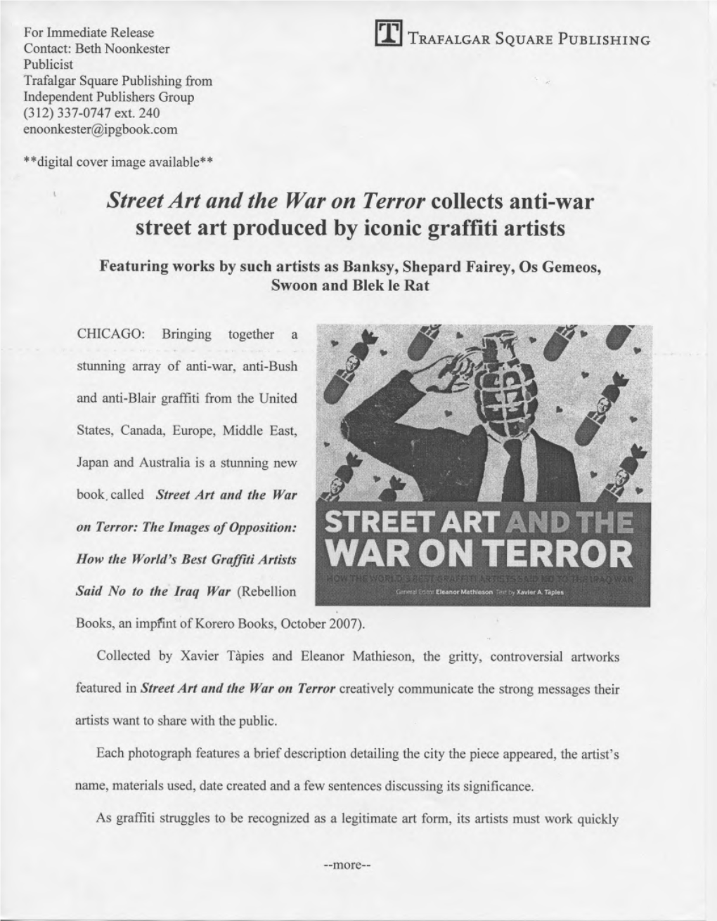 Street Art and the War on Terror Collects Anti-War Street Art Produced by Iconic Graffiti Artists