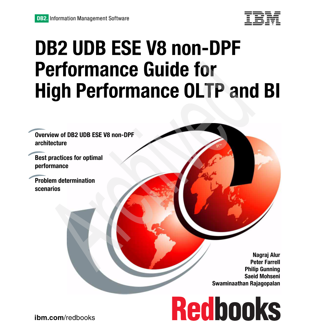 DB2 UDB ESE V8 Non-DPF Performance Guide for High Performance OLTP and BI