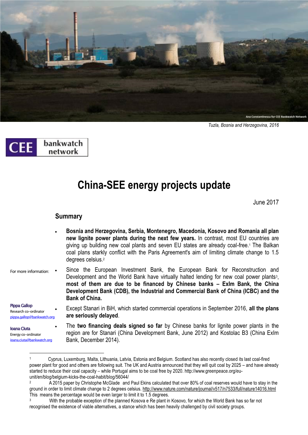 China-SEE Energy Projects Update