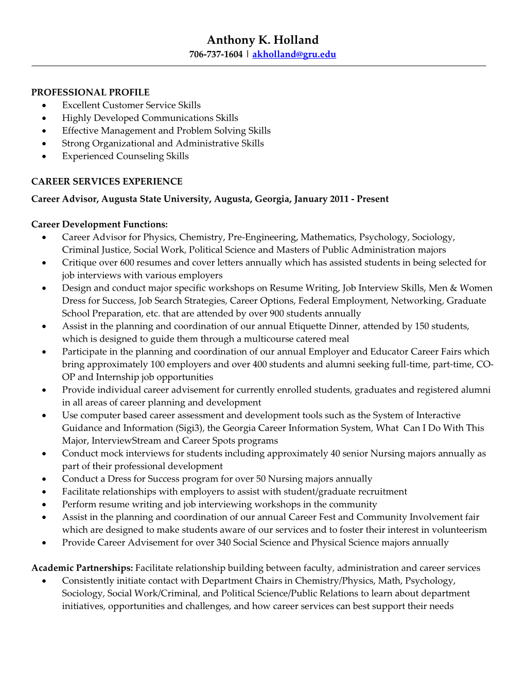 View Resume/CV