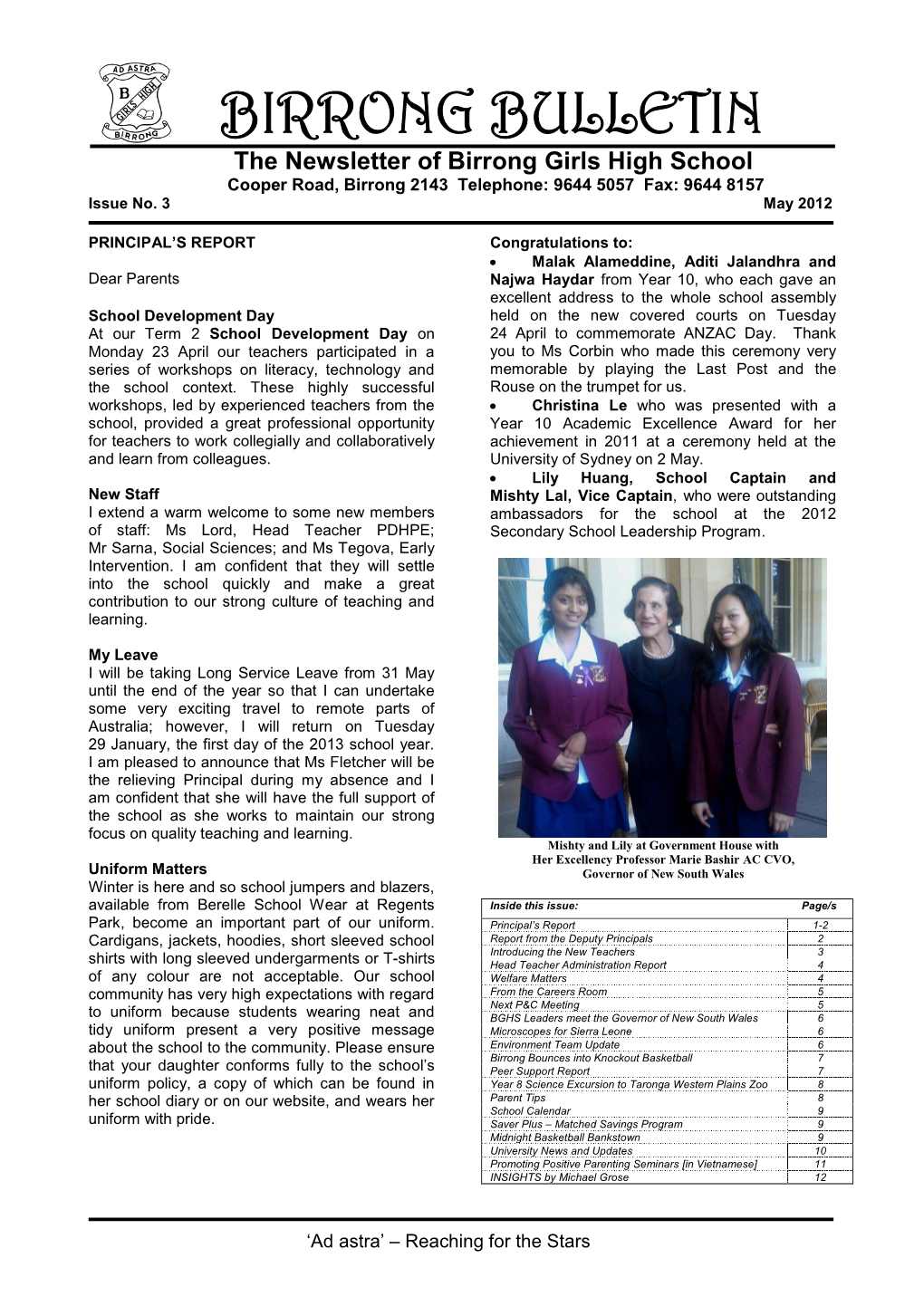 Birrong Bulletin May 2012