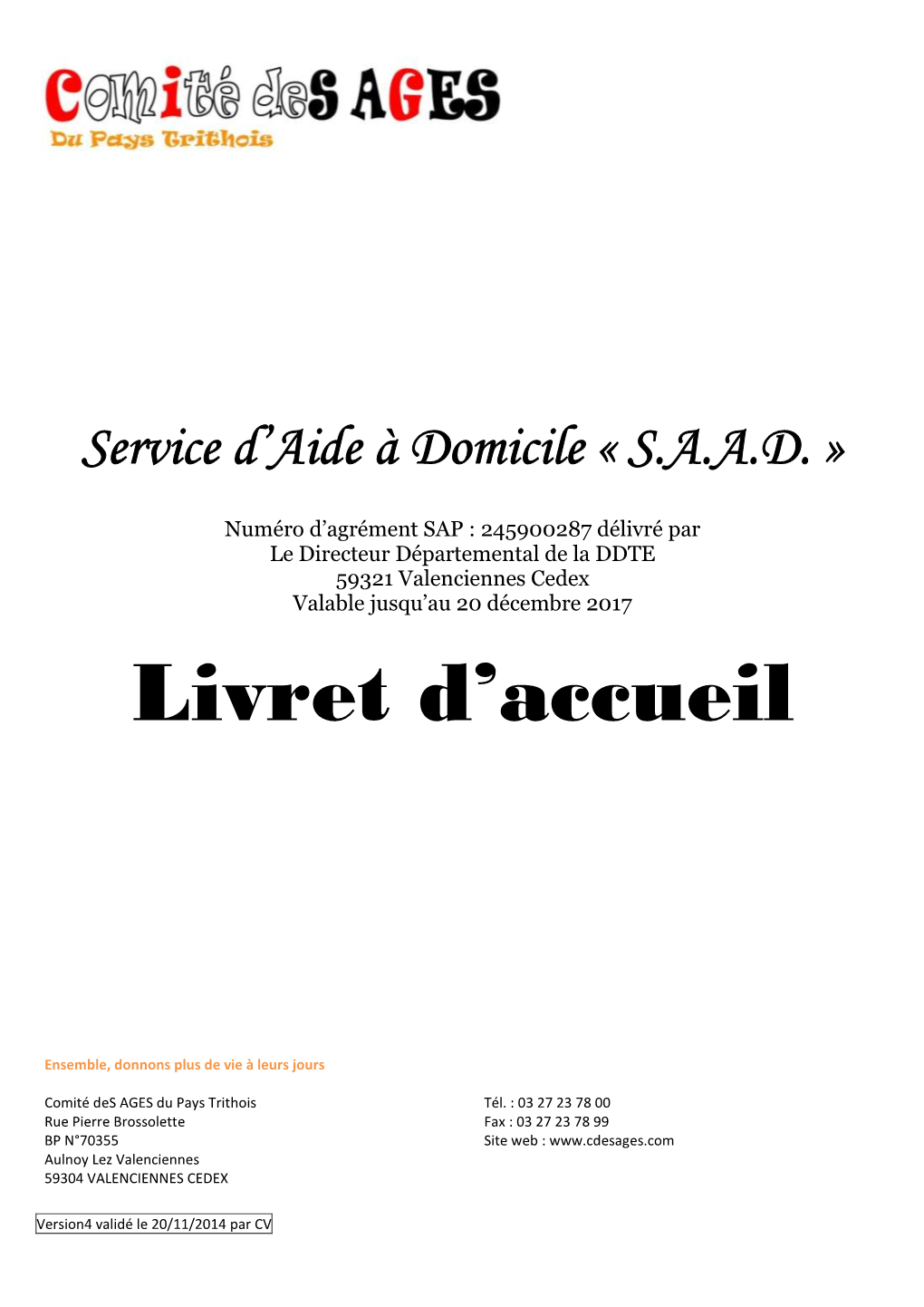 Livret D'accueil