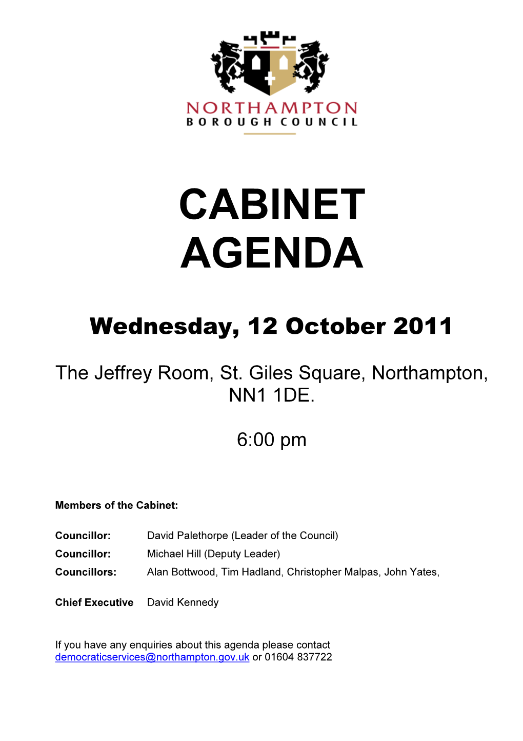 Cabinet Agenda