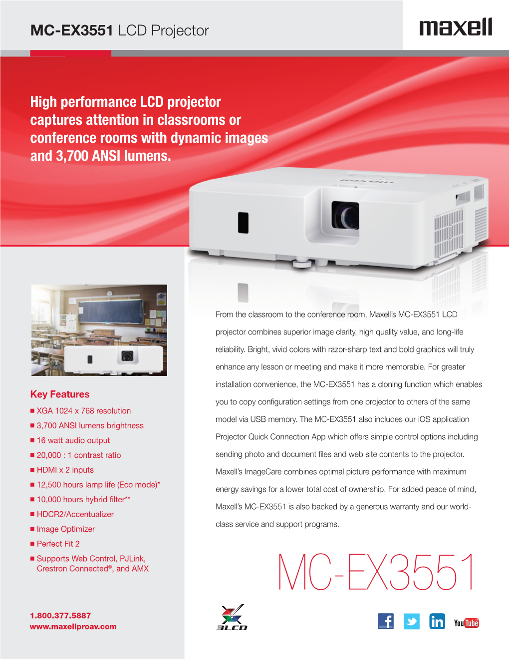 MC-EX3551 LCD Projector