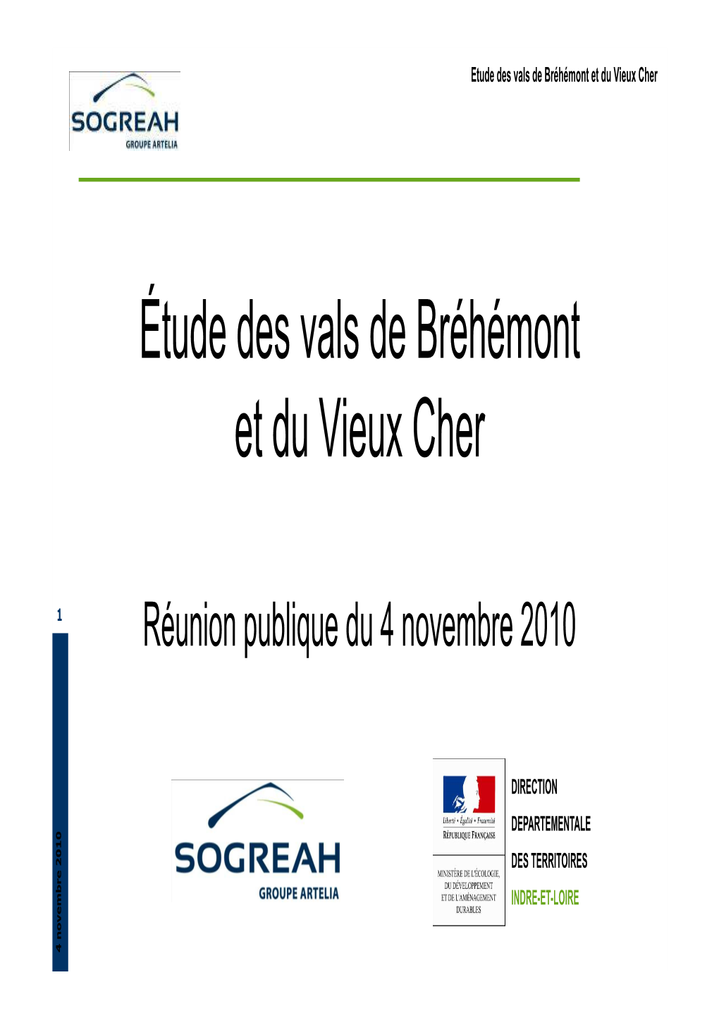 Étude Des Vals De Bréhémont Et Du Vieux Cher