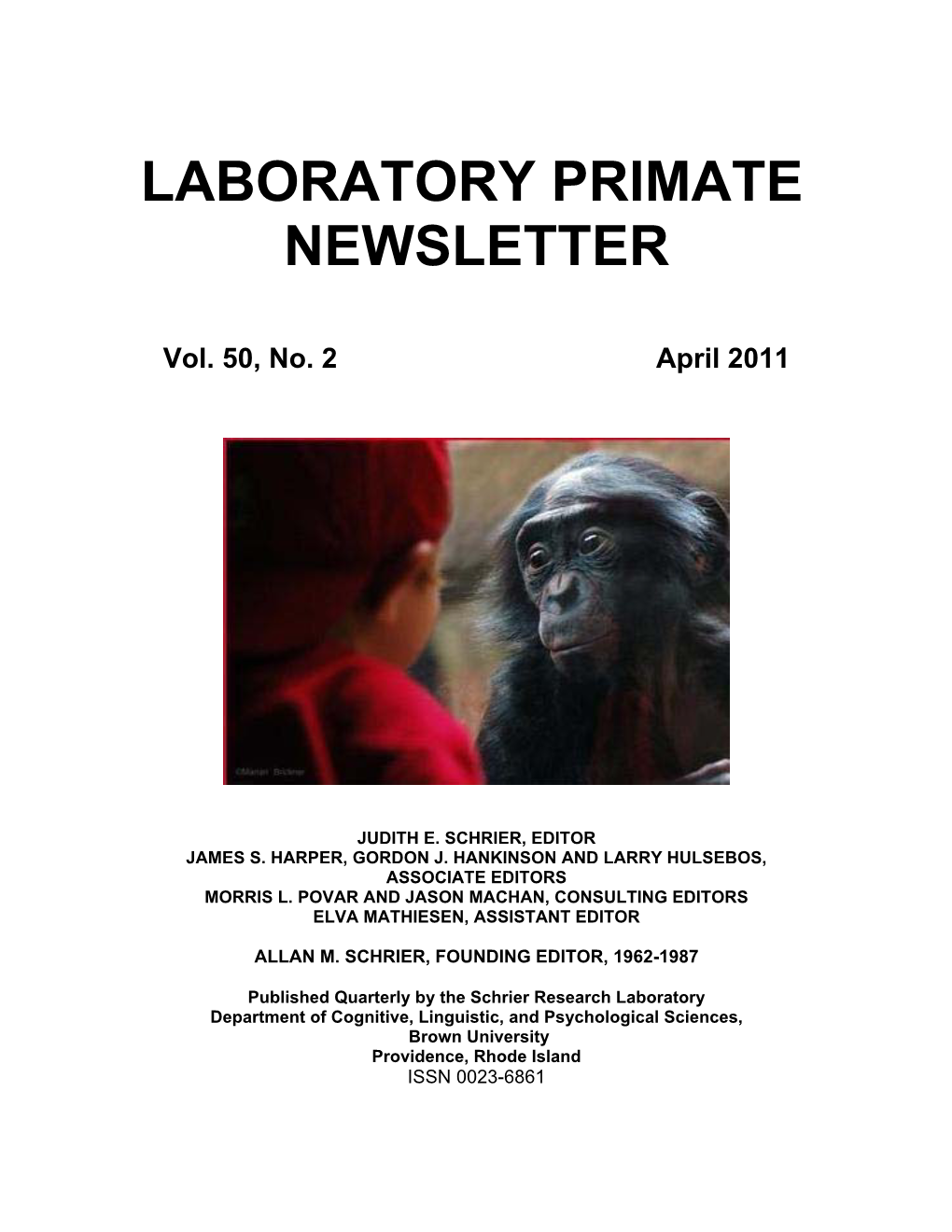 Laboratory Primate Newsletter