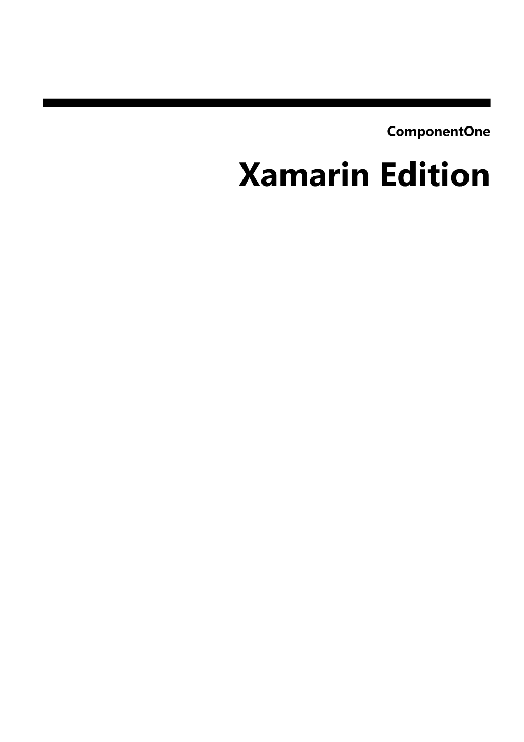 Xamarin Edition Xamarin Edition 1