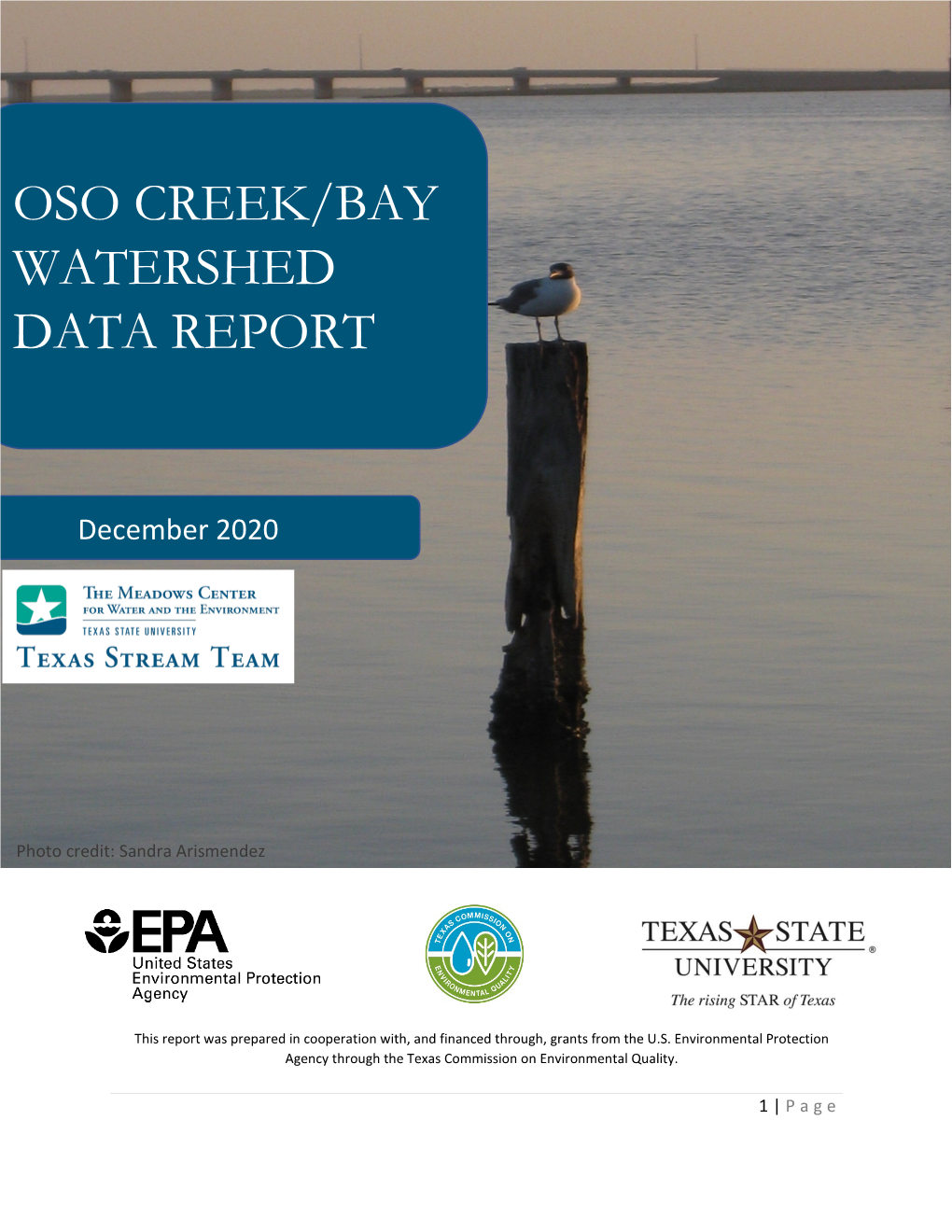 Oso Creek/Bay Watershed Data Report