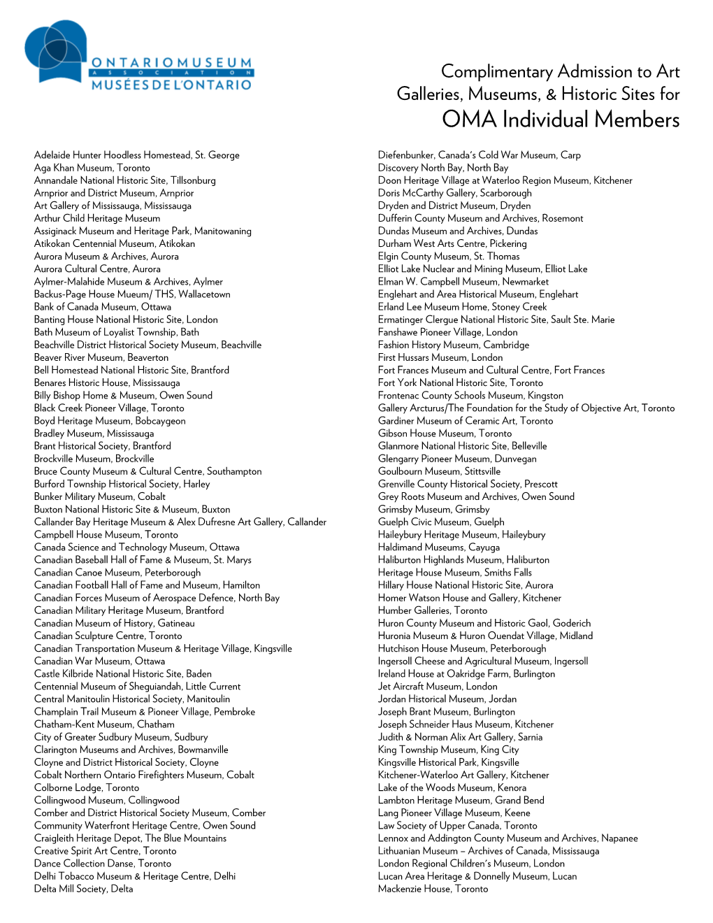 OMA Individual Members