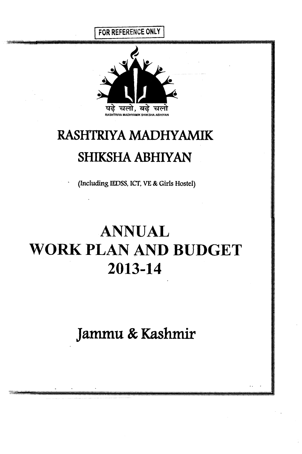 ANNUAL WORK PLAN and BUDGET Jammu & Kashmir