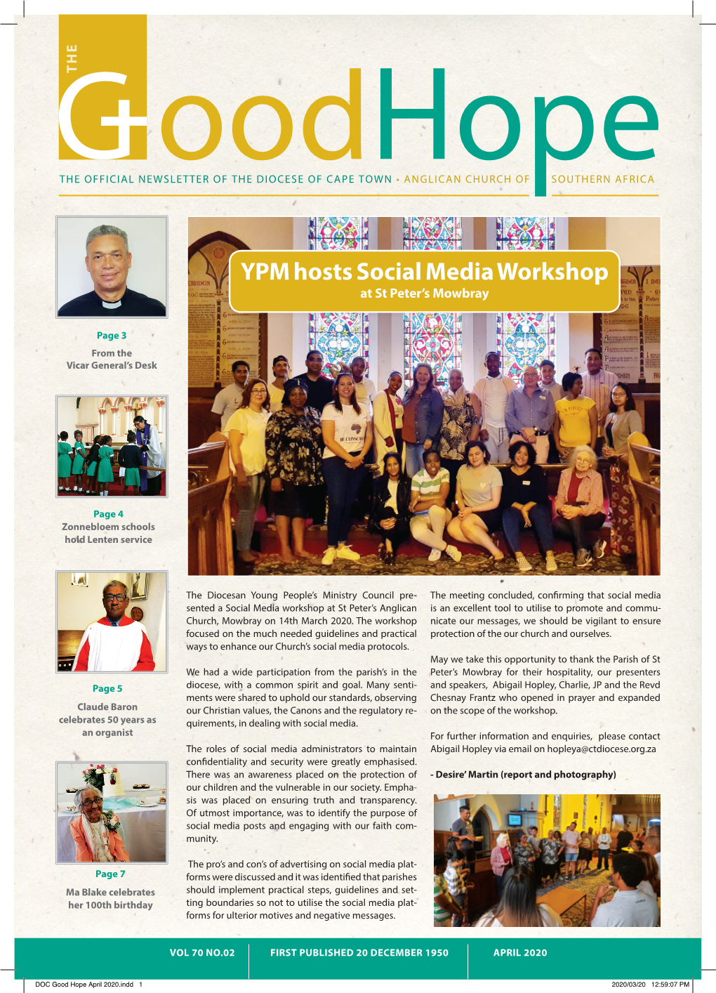 YPM Hosts Social Media Workshop at St Peter’S Mowbray