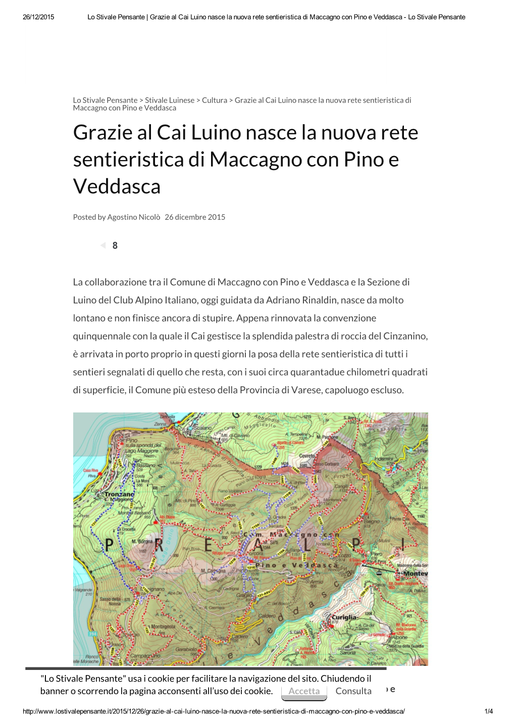 Grazie Al Cai Luino Nasce La Nuova Rete Sentieristica Di Maccagno Con Pino E Veddasca ­ Lo Stivale Pensante