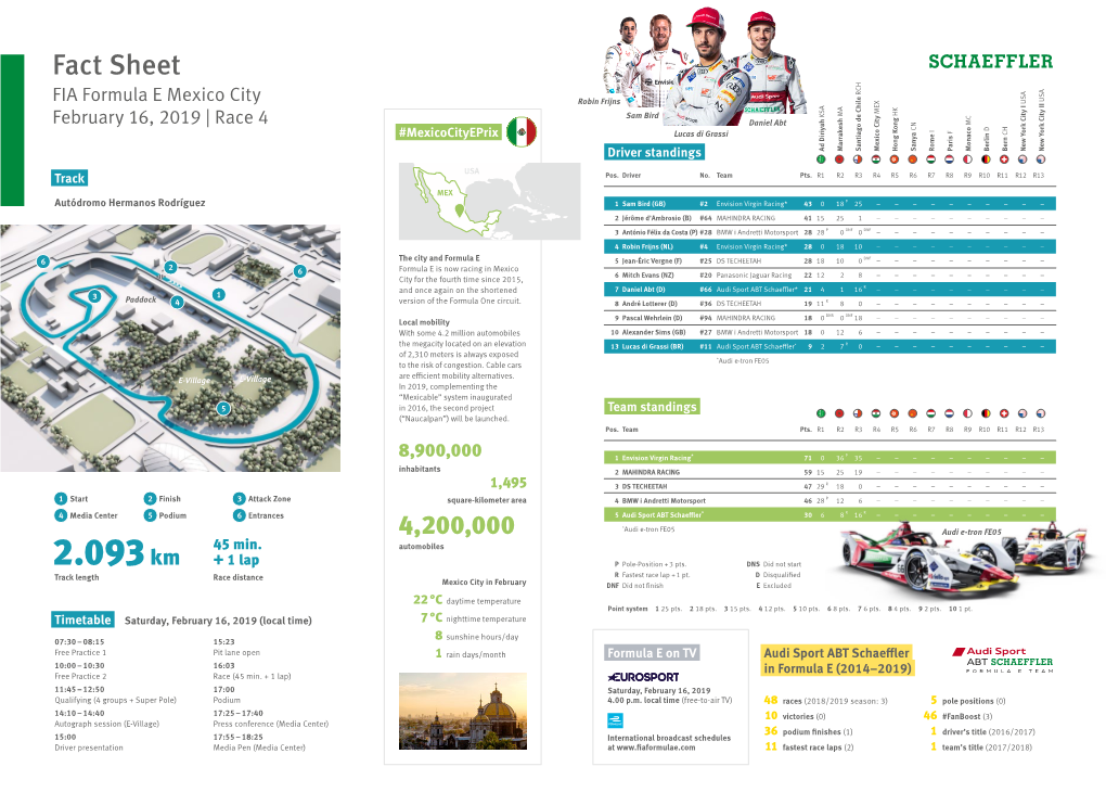 Fact Sheet FIA Formula E