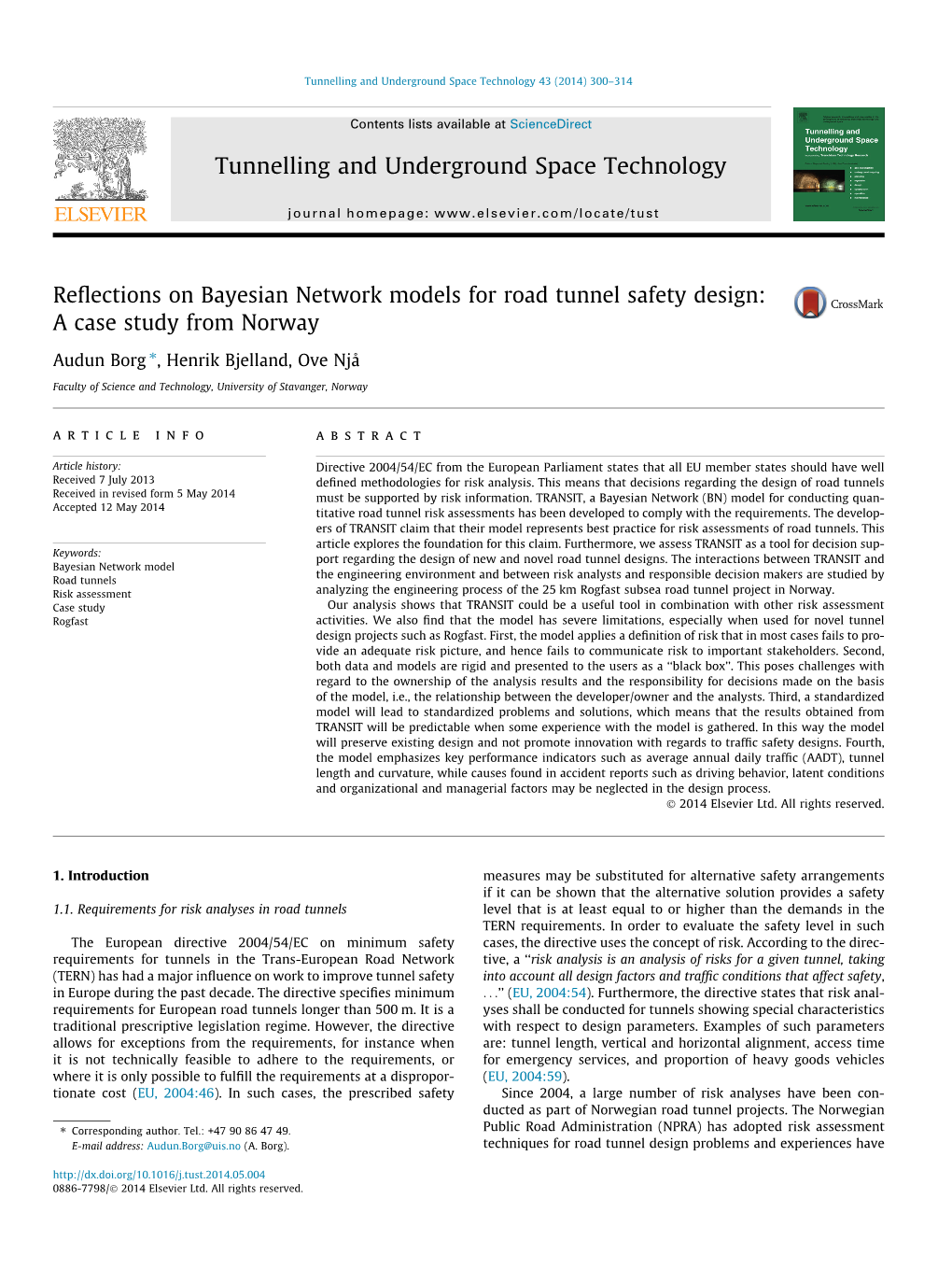 Reflections on Bayesian Network Models for Road Tunnel Safety Design