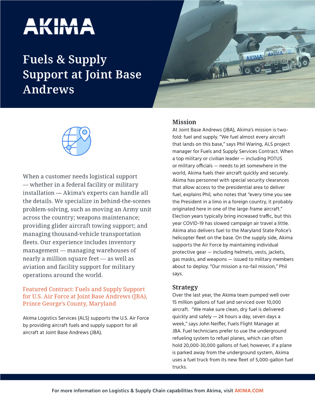 Fuels & Supply Support at Joint Base Andrews