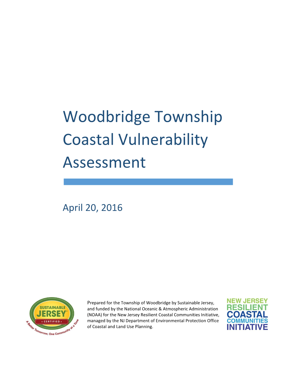 Woodbridge Township Coastal Vulnerability Assessment
