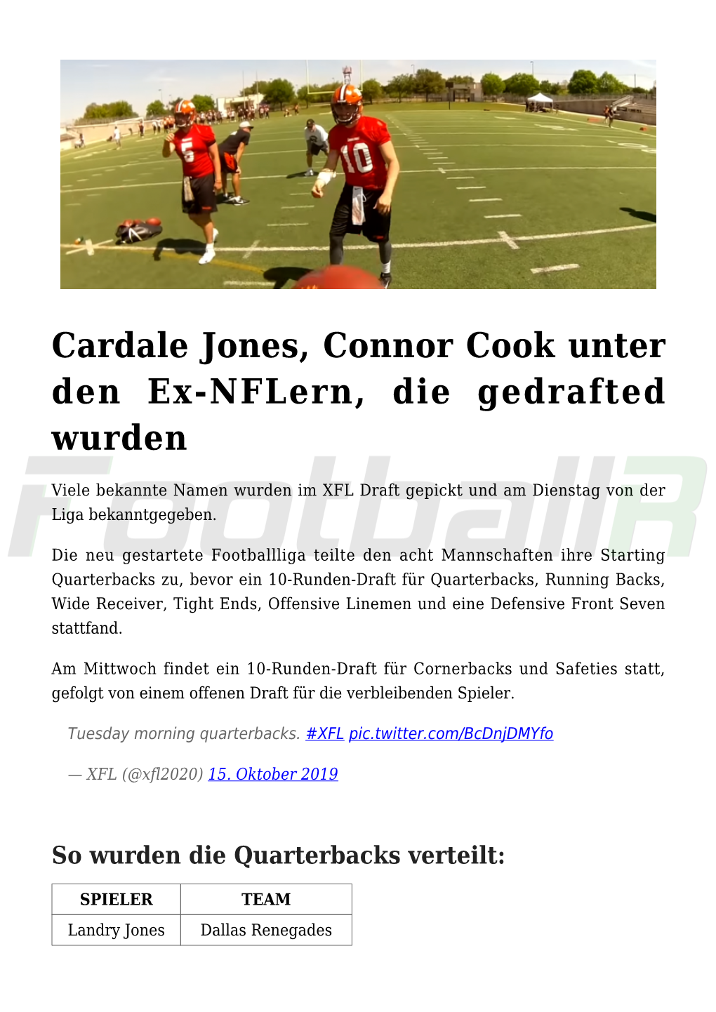 Cardale Jones, Connor Cook Unter Den Ex-Nflern, Die Gedrafted Wurden