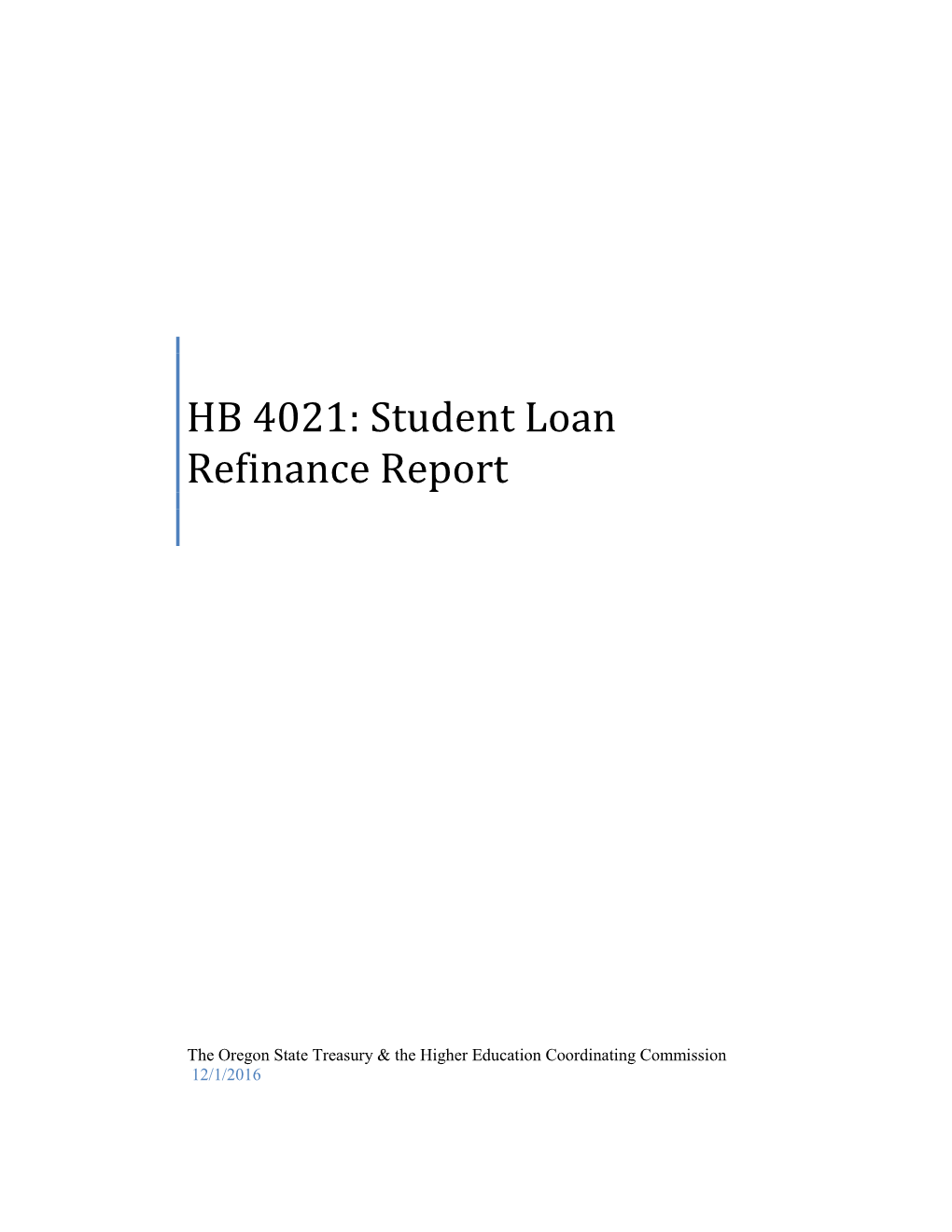 Student Loan Refinance Report