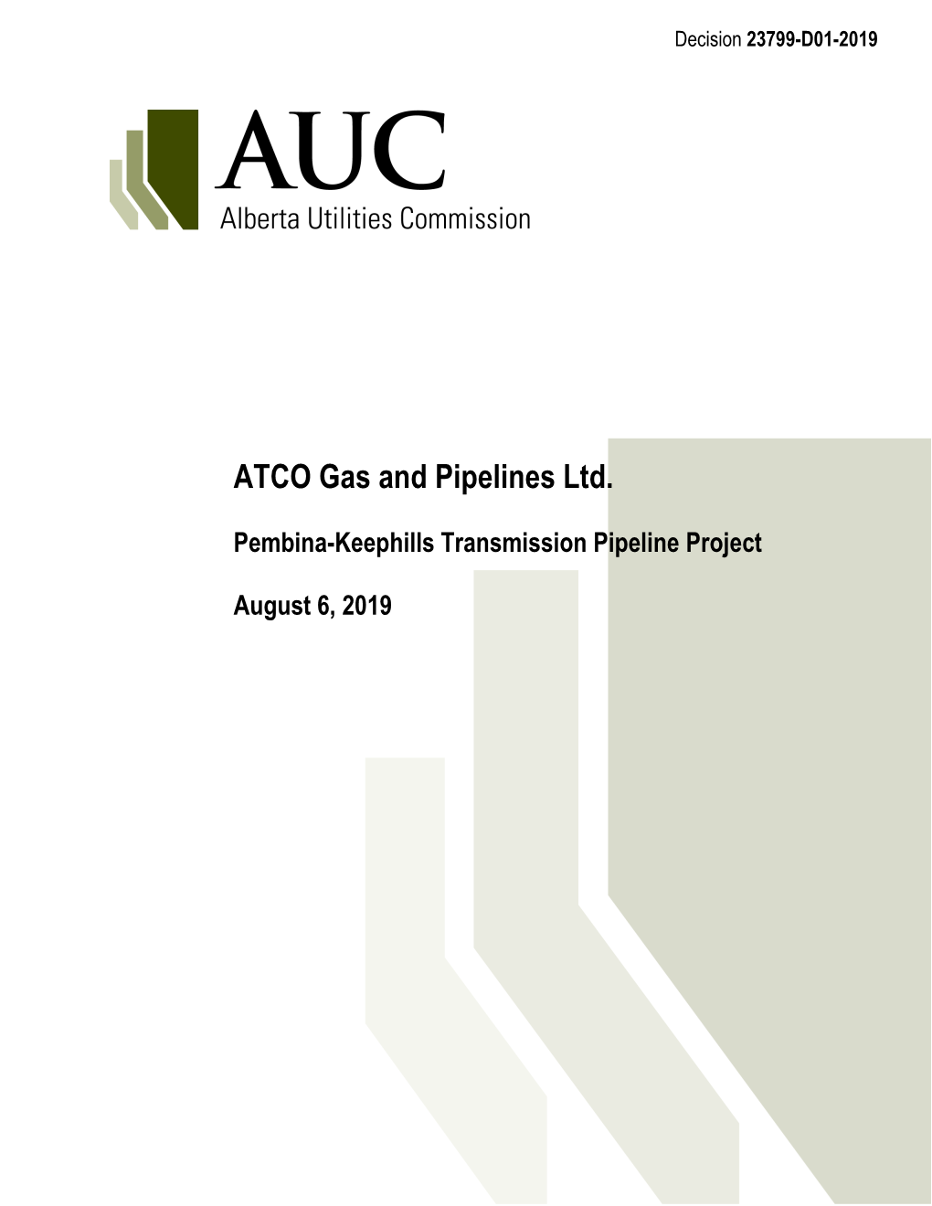 Pembina-Keephills Transmission Pipeline Project August 6, 2019