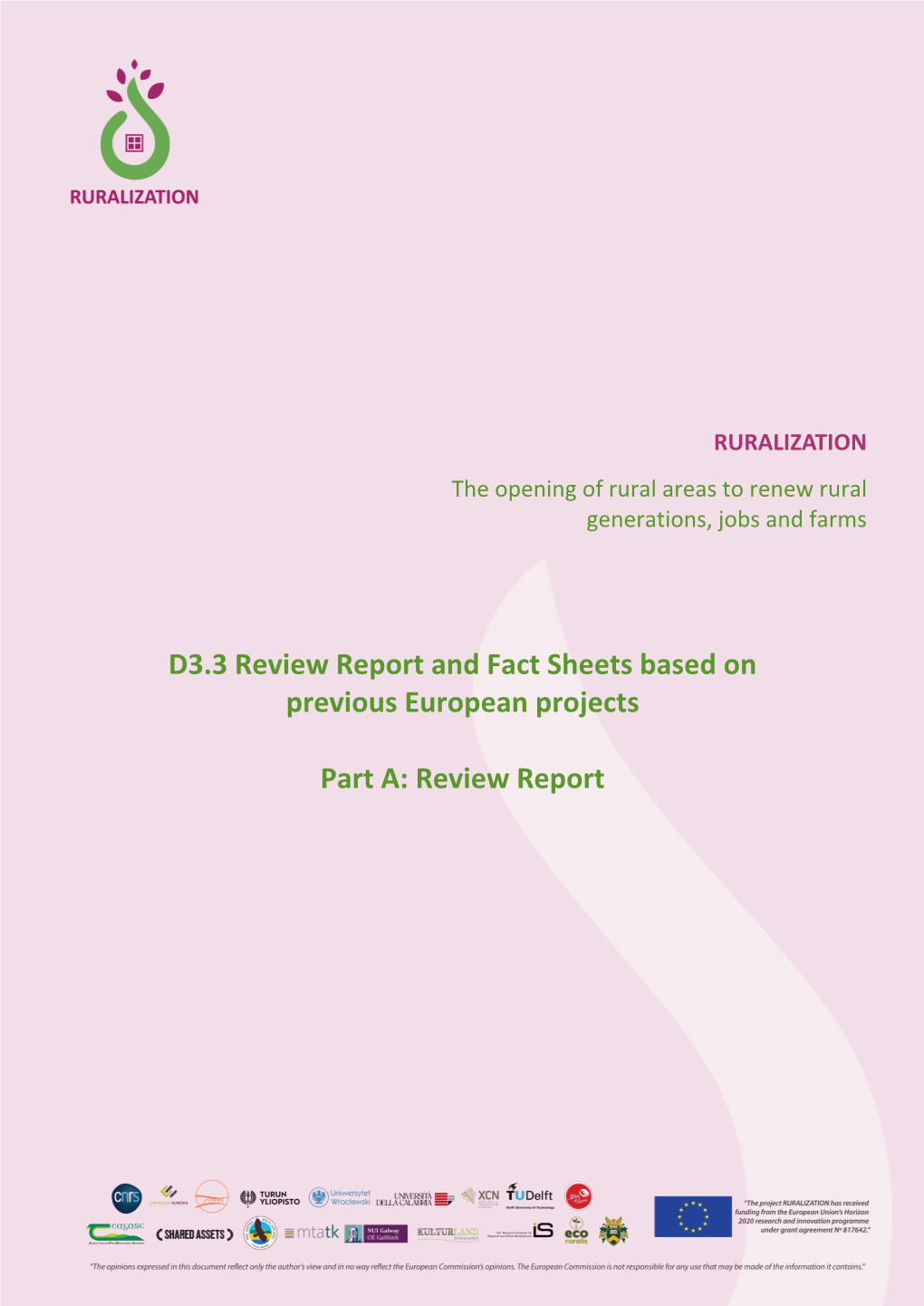 D3.3 Review Report and Fact Sheets Based on Previous European Projects