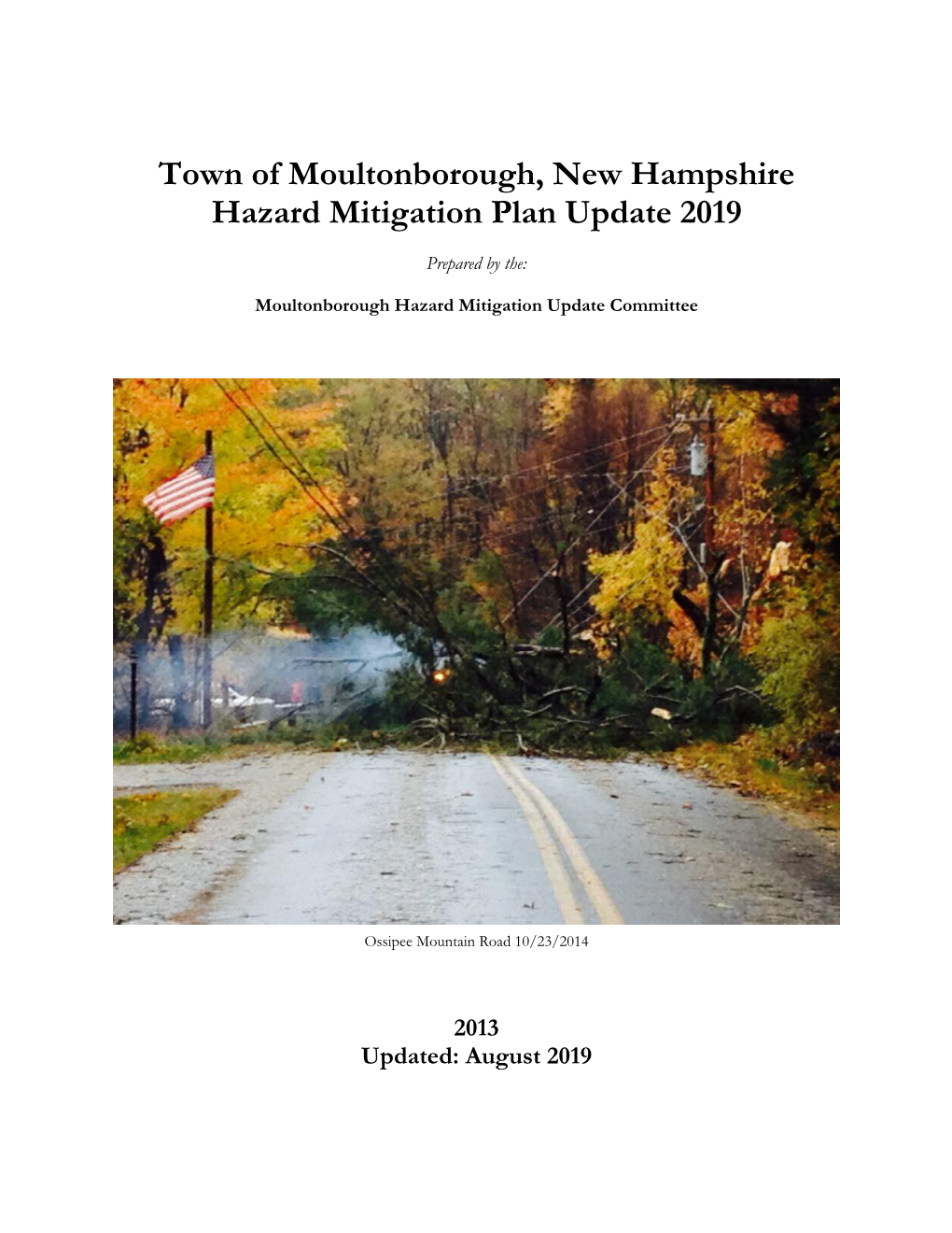 Town of Moultonborough, New Hampshire Hazard Mitigation Plan Update 2019