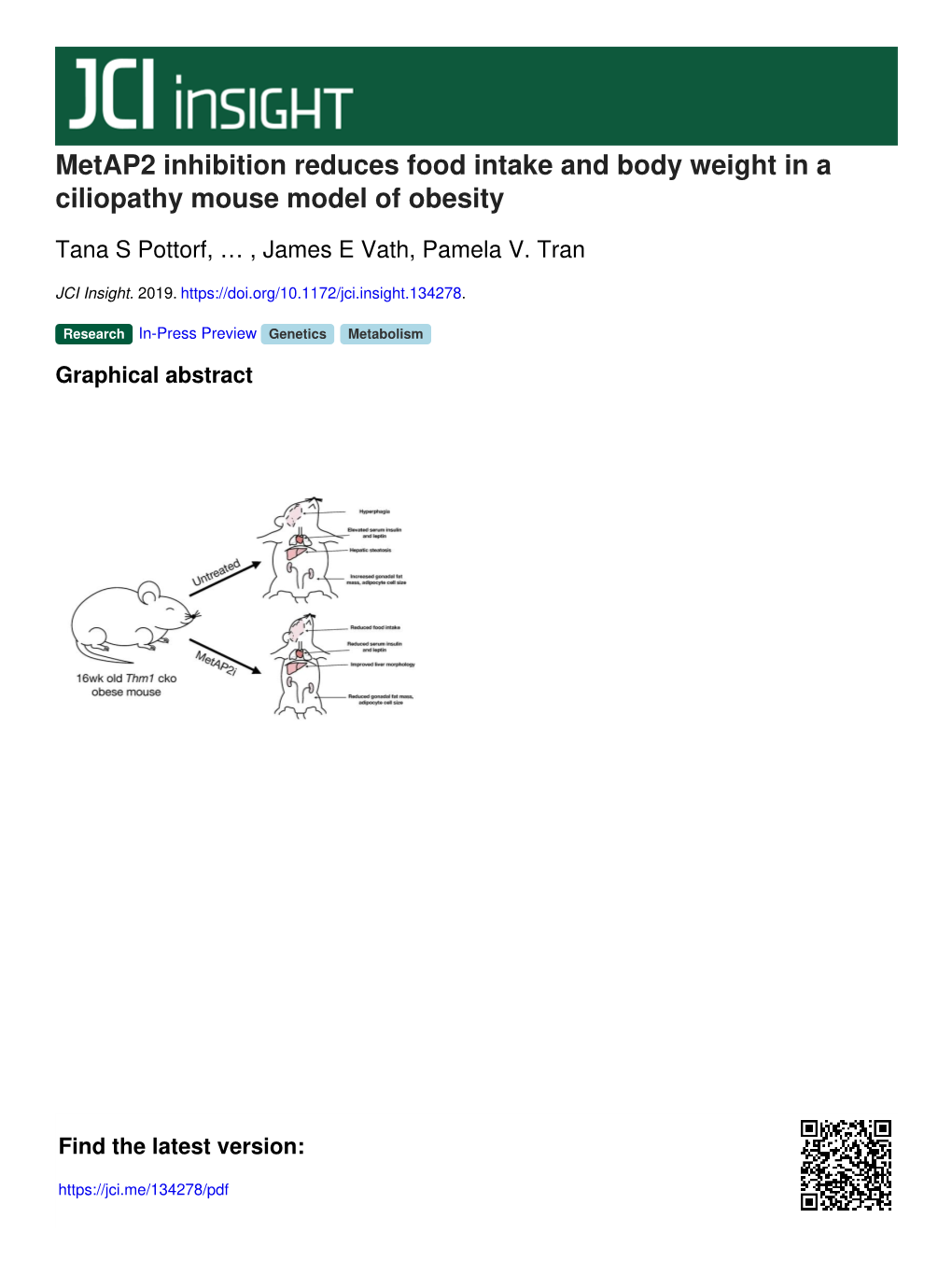 Metap2 Inhibition Reduces Food Intake and Body Weight in a Ciliopathy Mouse Model of Obesity