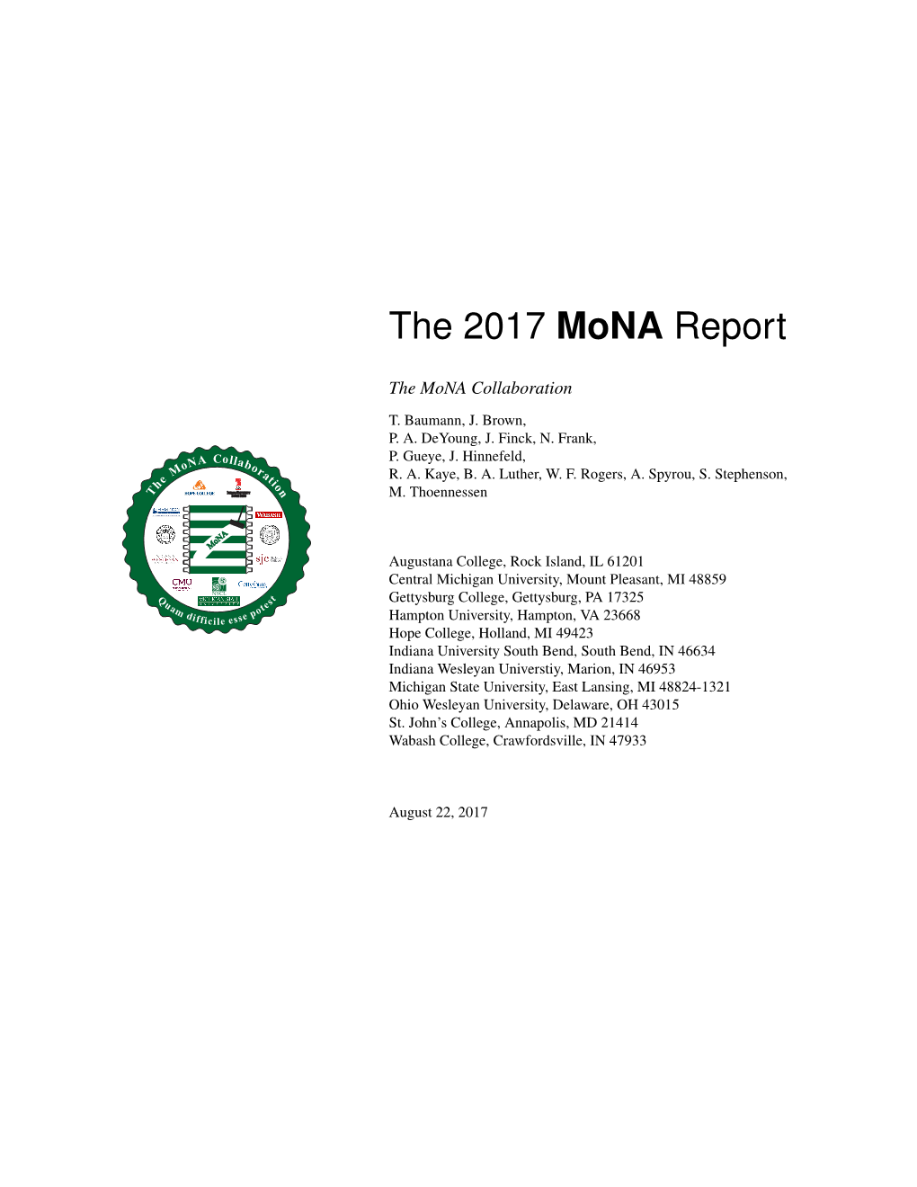 The 2017 Mona Report