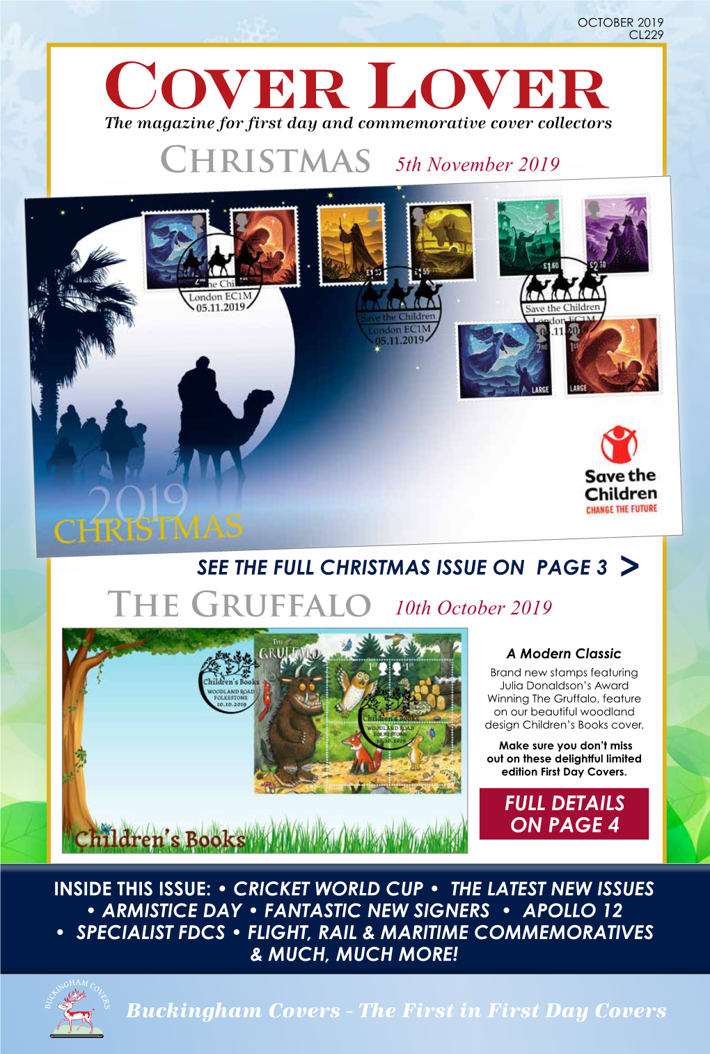 Cover Lover the Magazine for First Day and Commemorative Cover Collectors Christmas 5Th November 2019