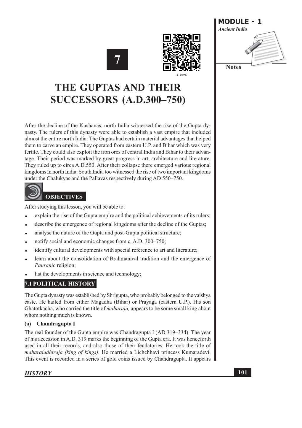 7. the Guptas and Their Successors (A.D.300-750)