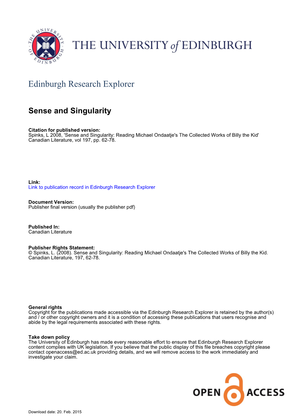 Edinburgh Research Explorer